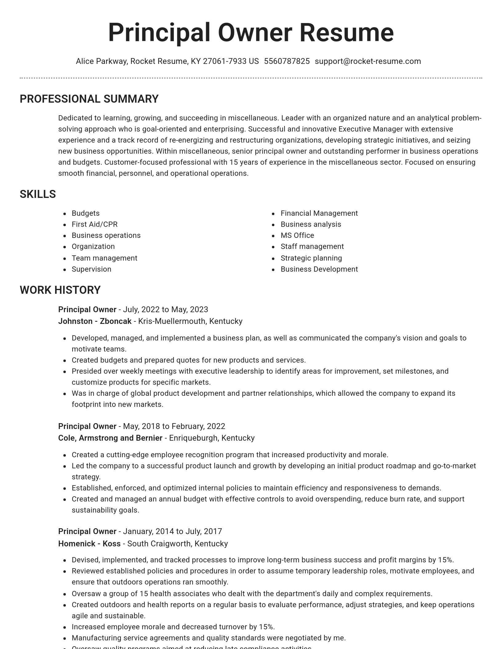 Brilliant resume template