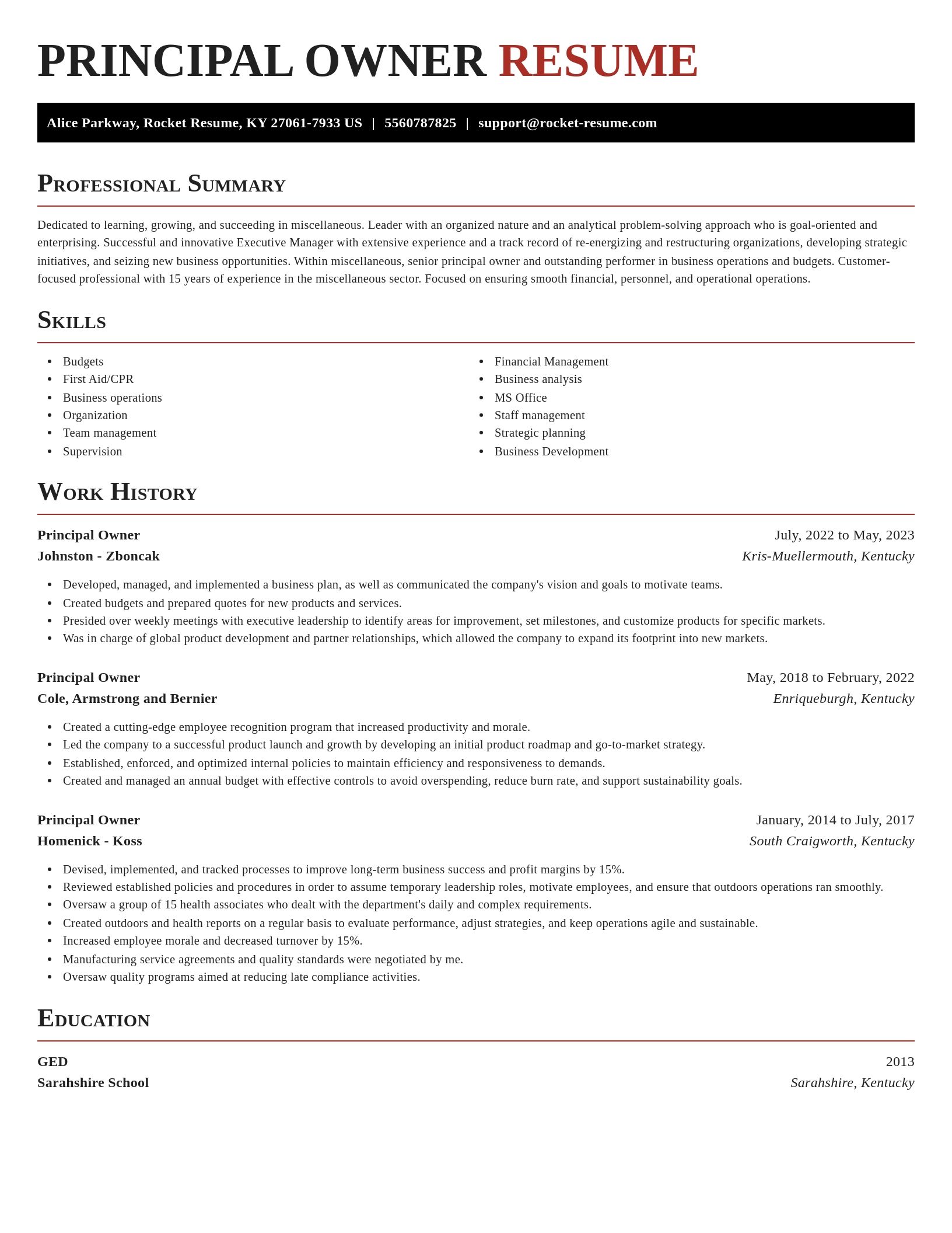 Exquisite resume template