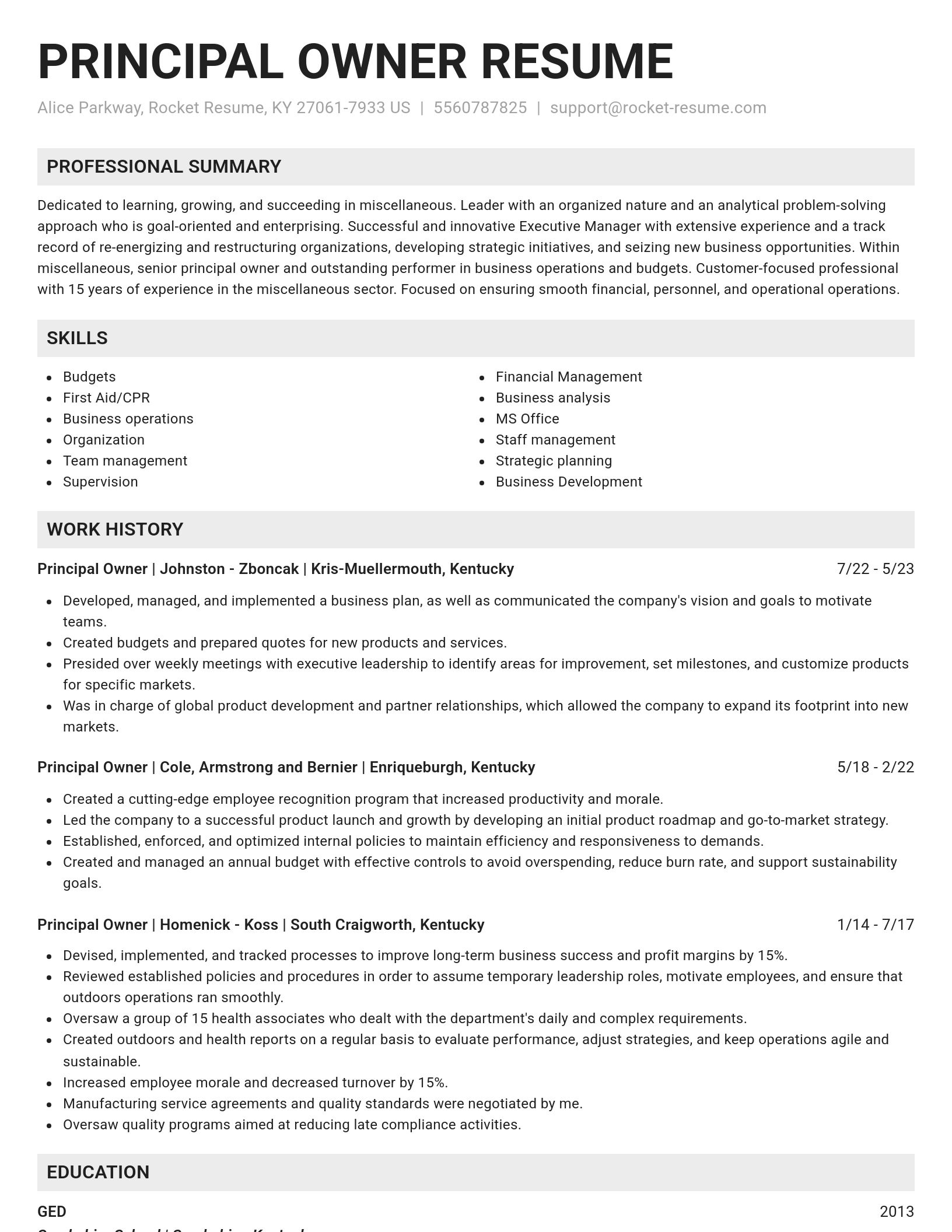 Genius resume template