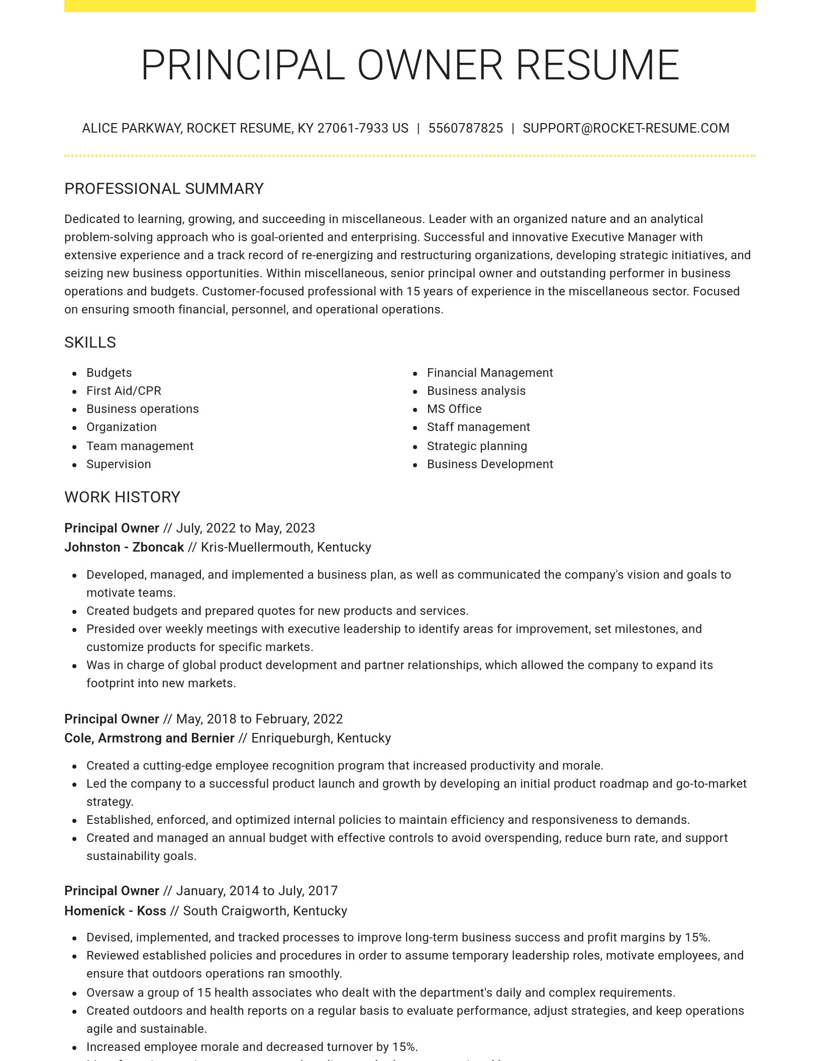 Grand resume template