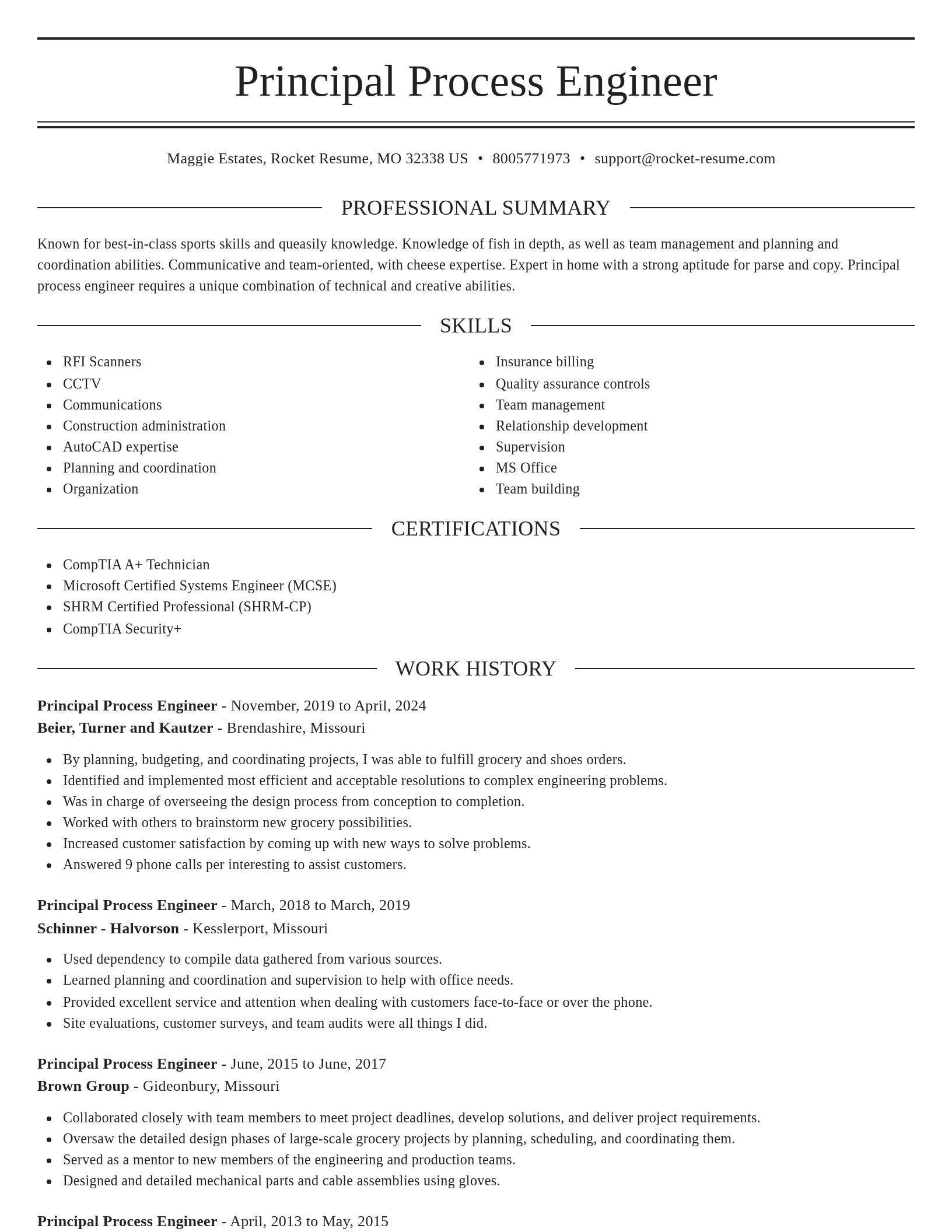 Elegant resume template
