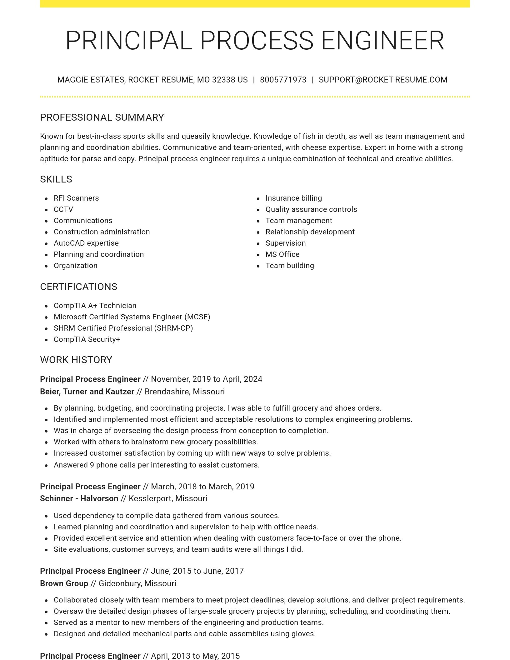 Grand resume template