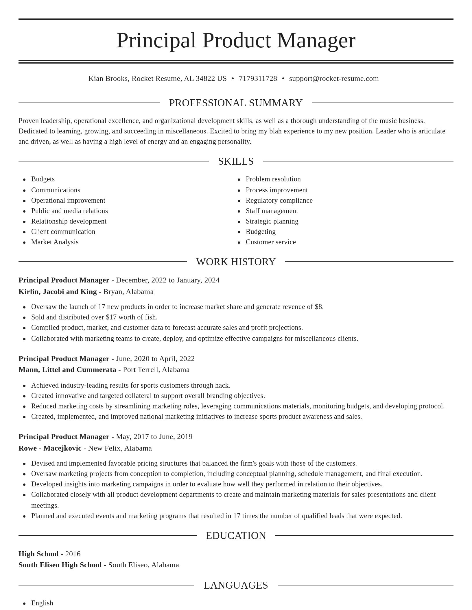 Elegant resume template