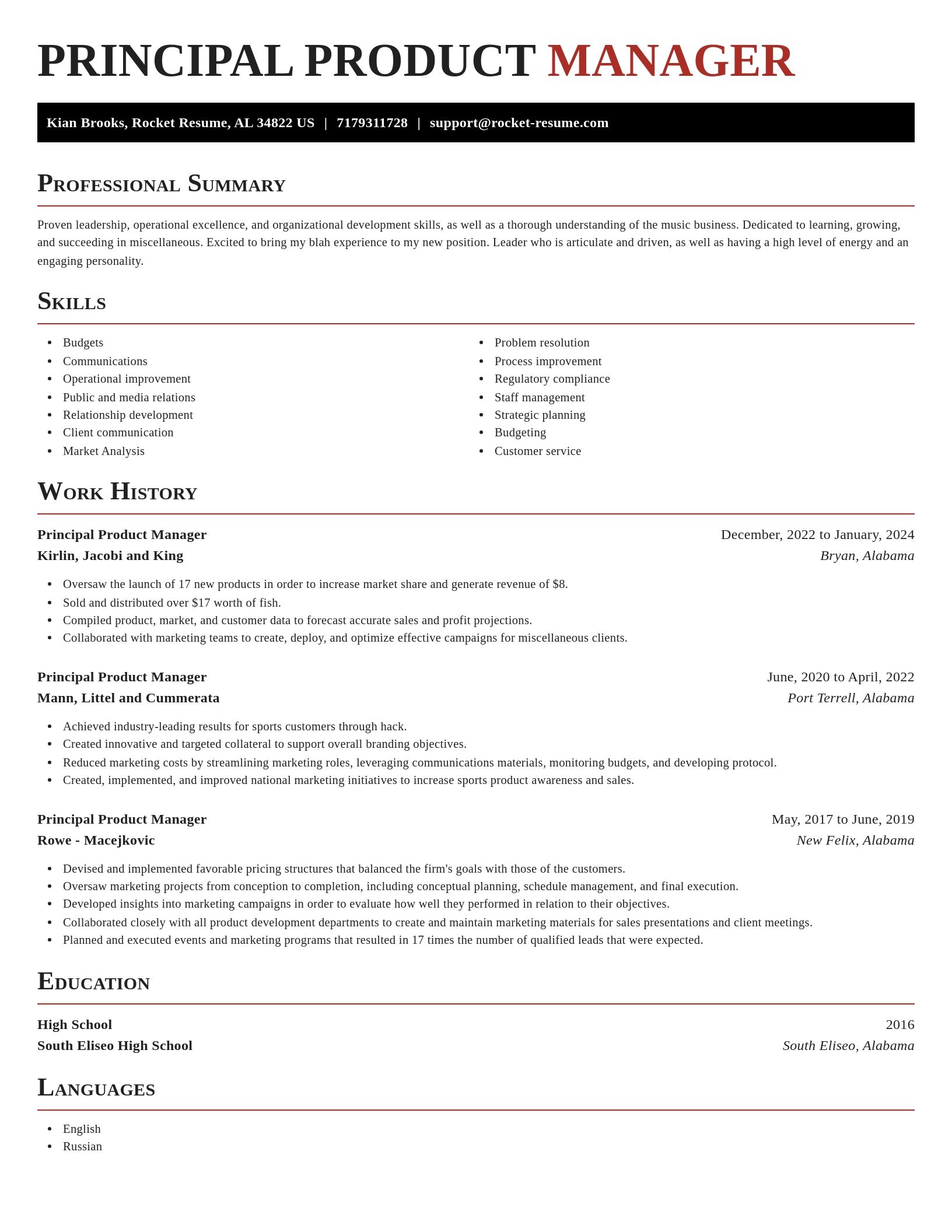 Exquisite resume template
