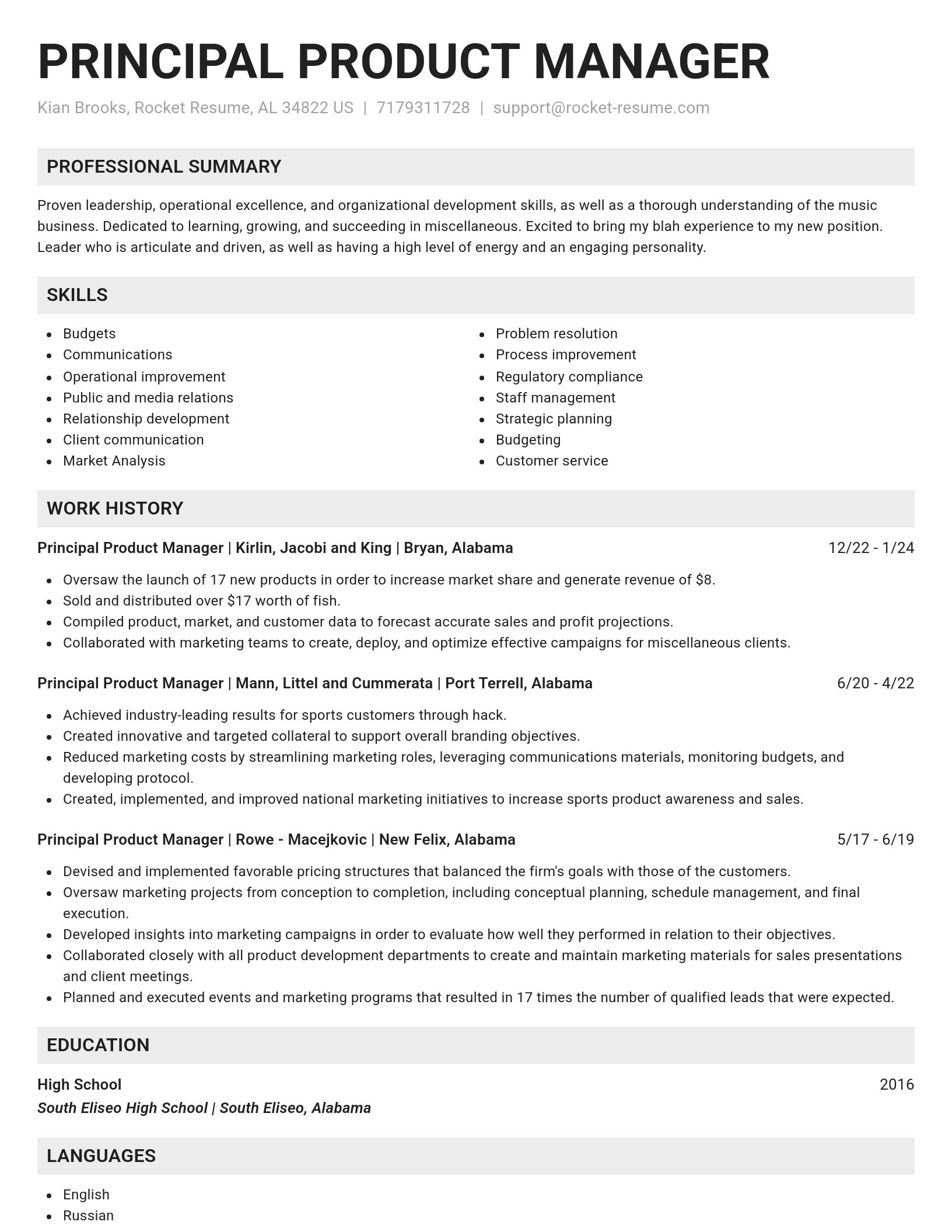 Genius resume template