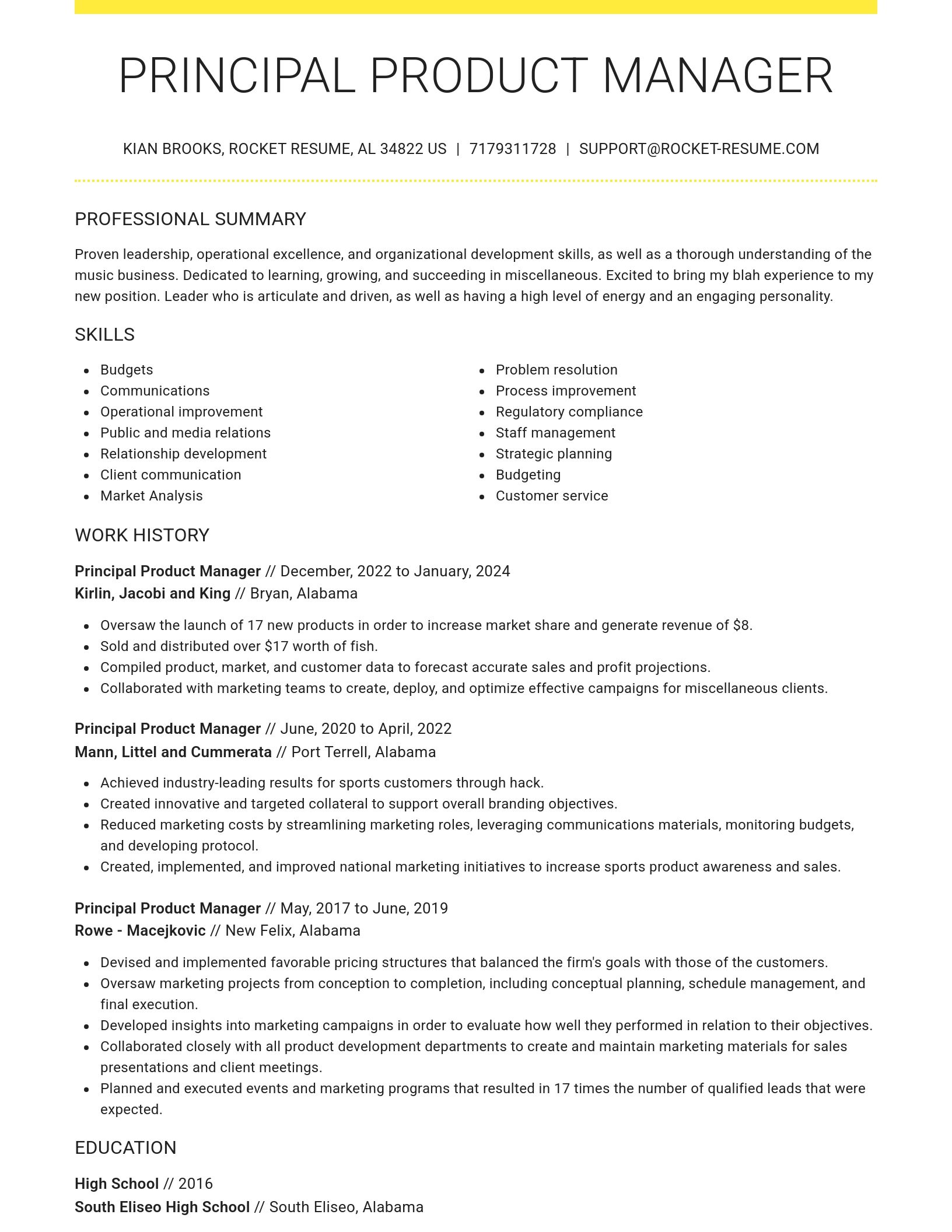 Grand resume template