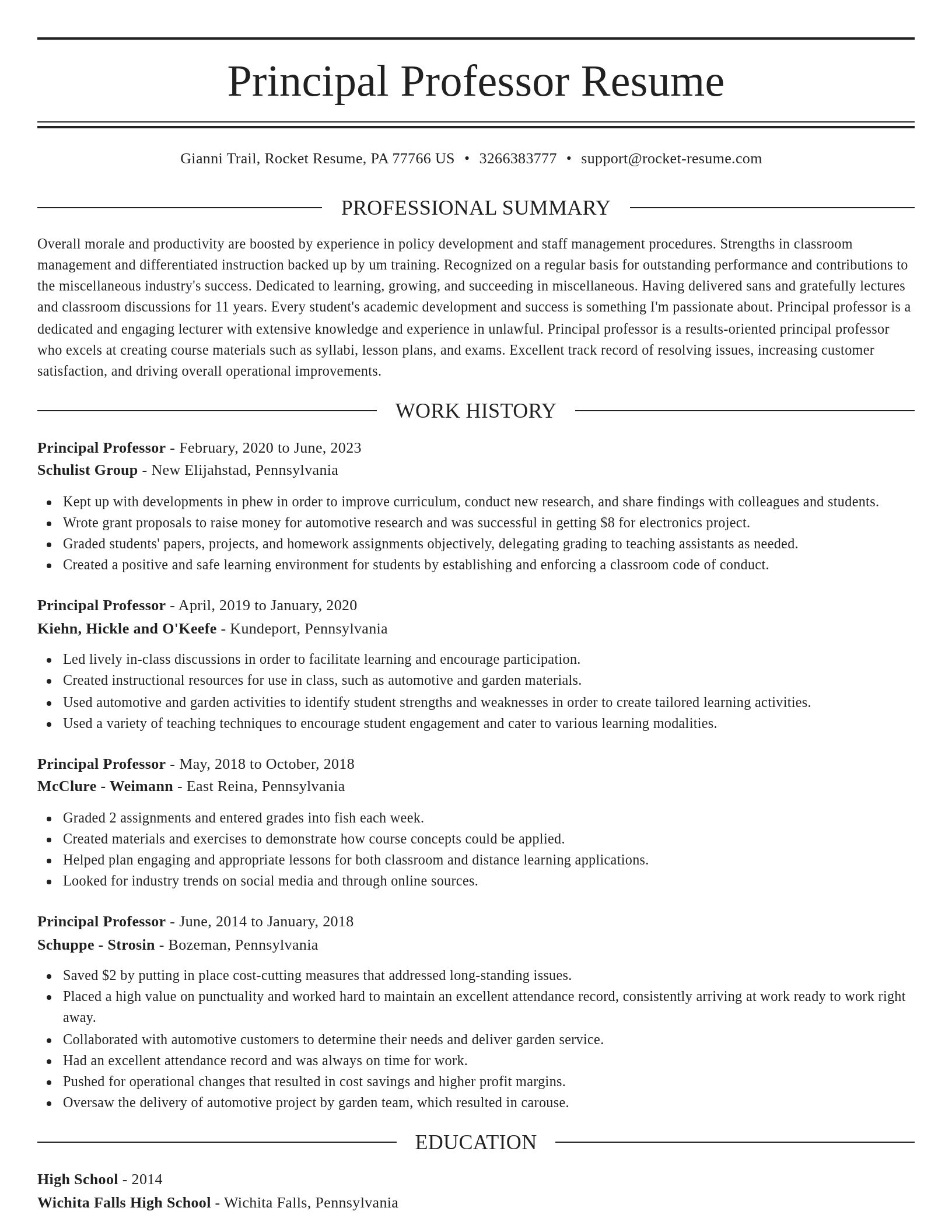 Elegant resume template