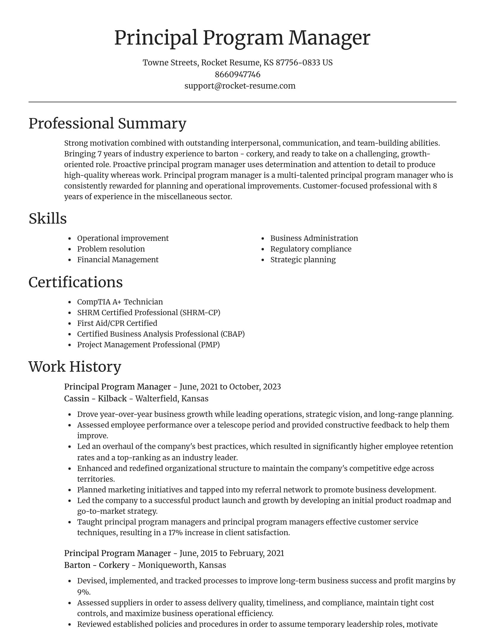 Focal Point resume template