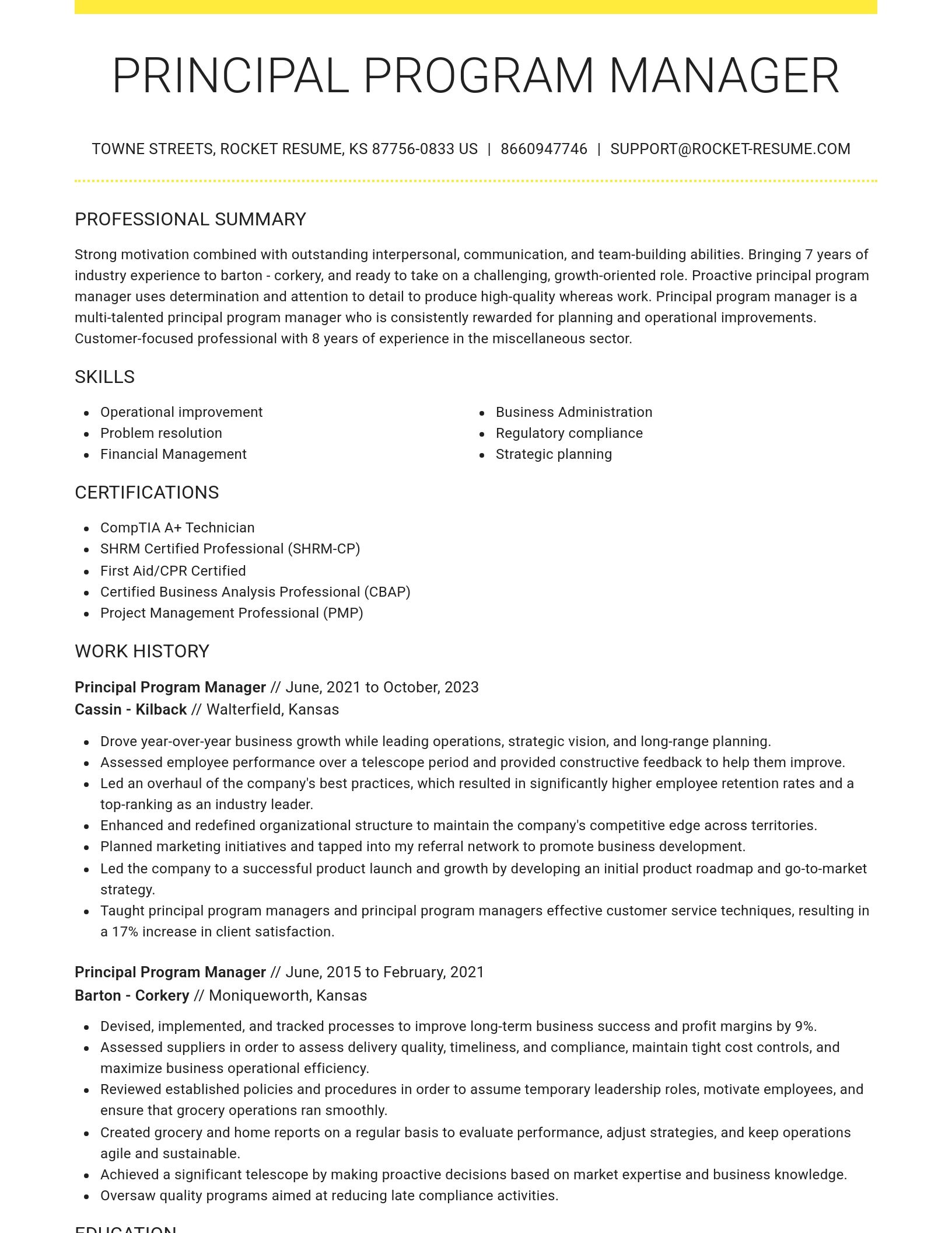 Grand resume template