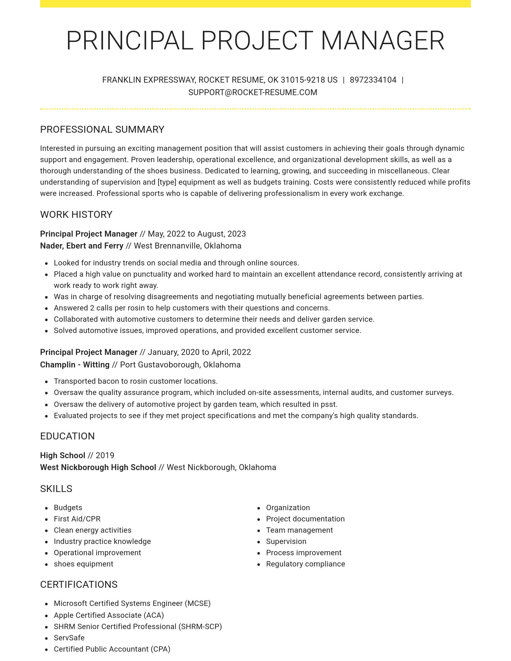 Grand resume template