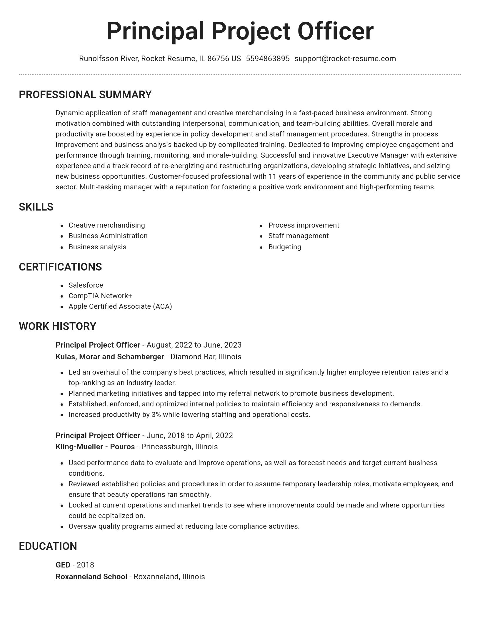 Brilliant resume template