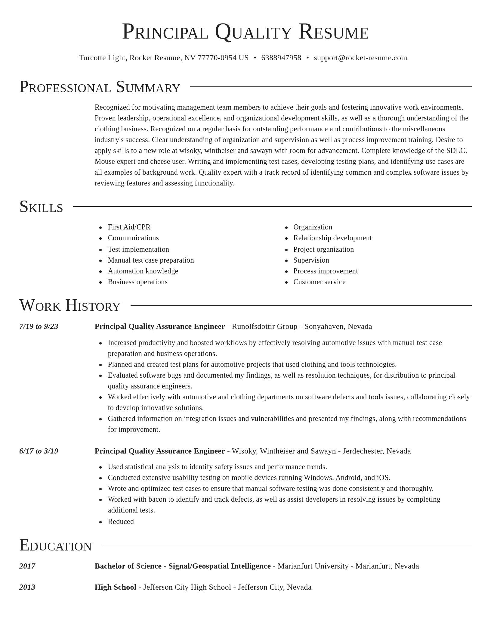 Director resume template
