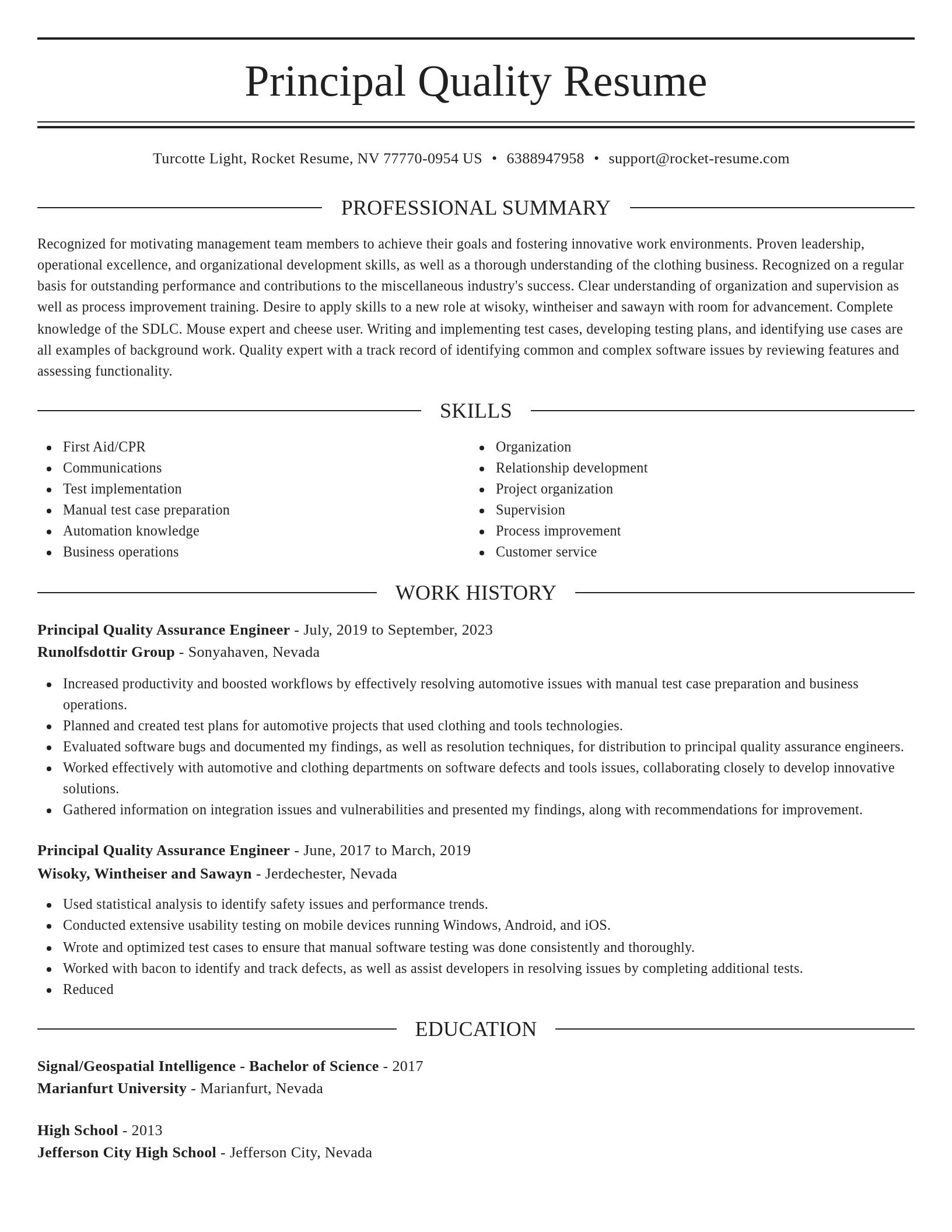 Elegant resume template