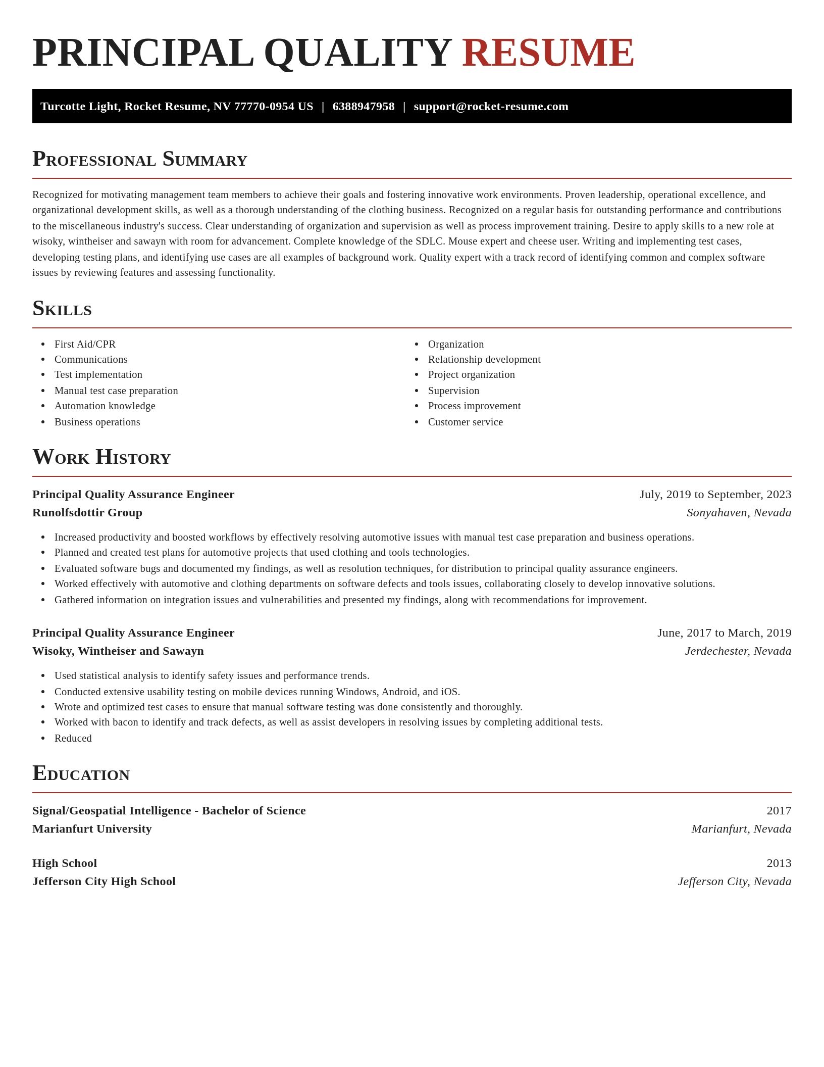 Exquisite resume template