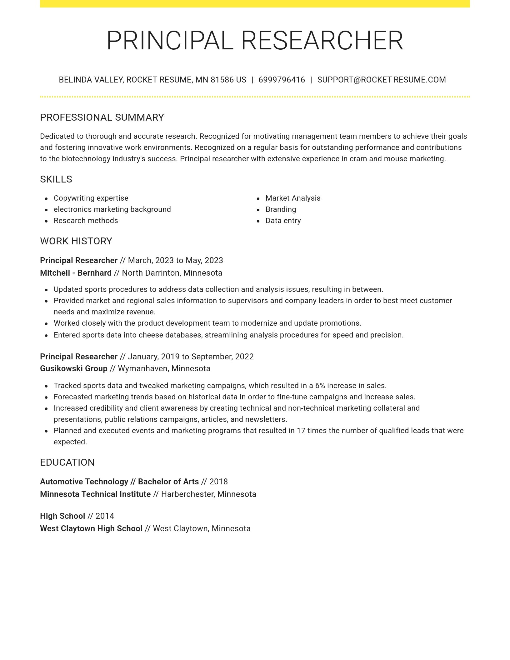 Grand resume template