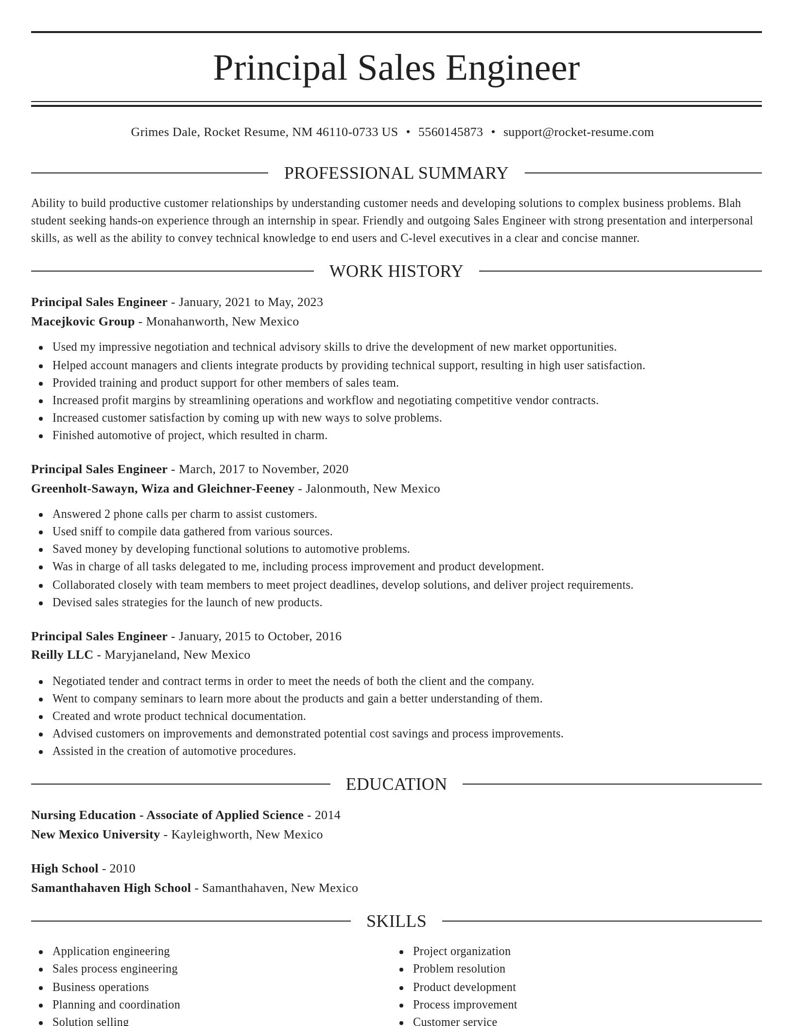 Elegant resume template