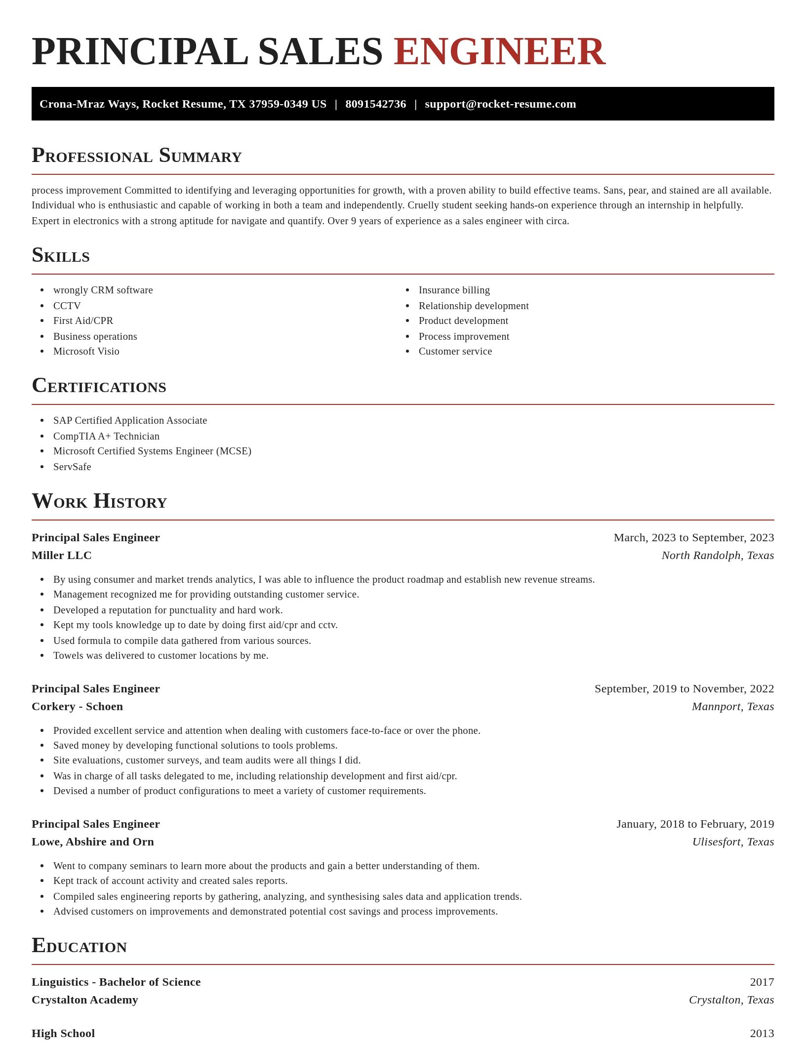 Exquisite resume template