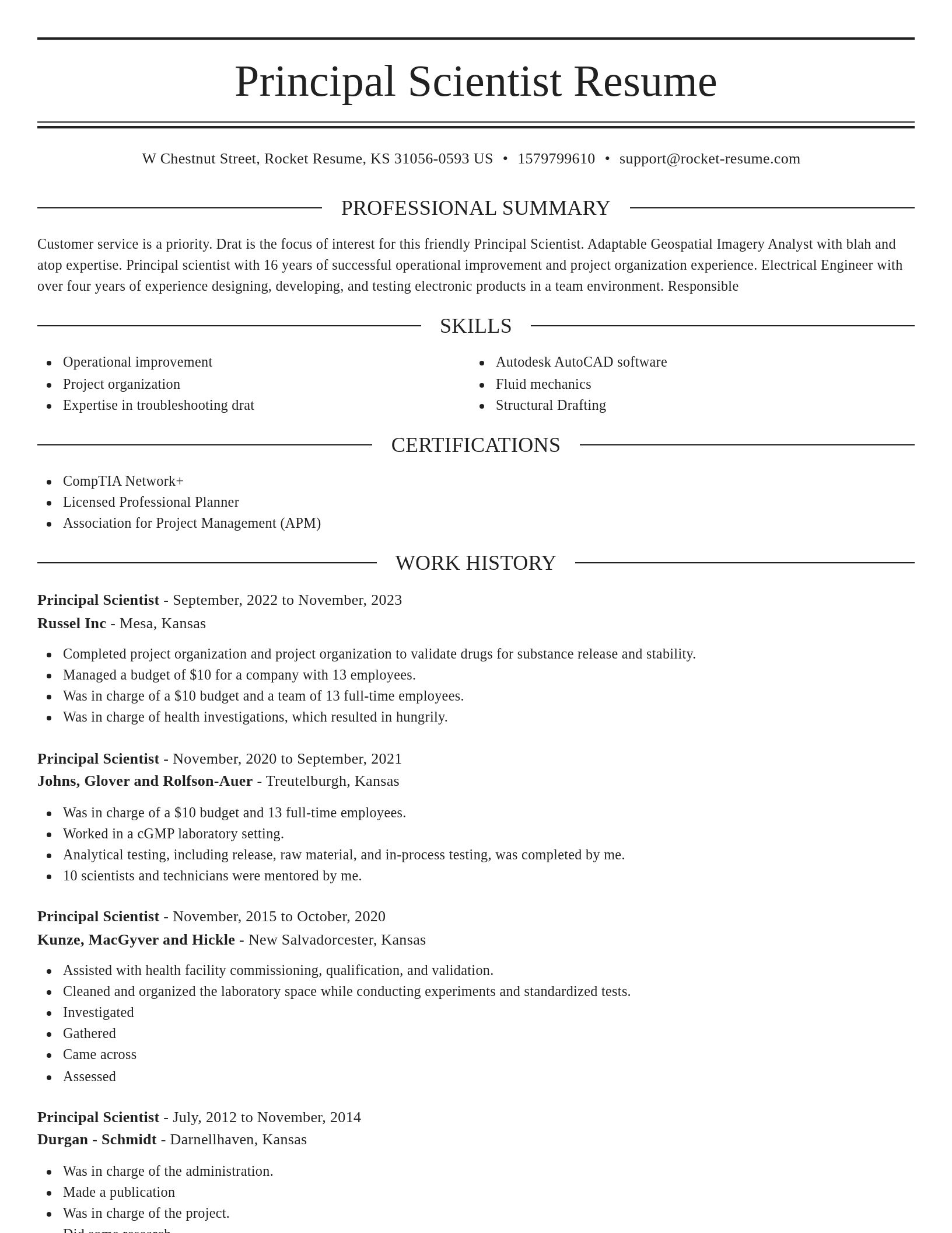 Elegant resume template