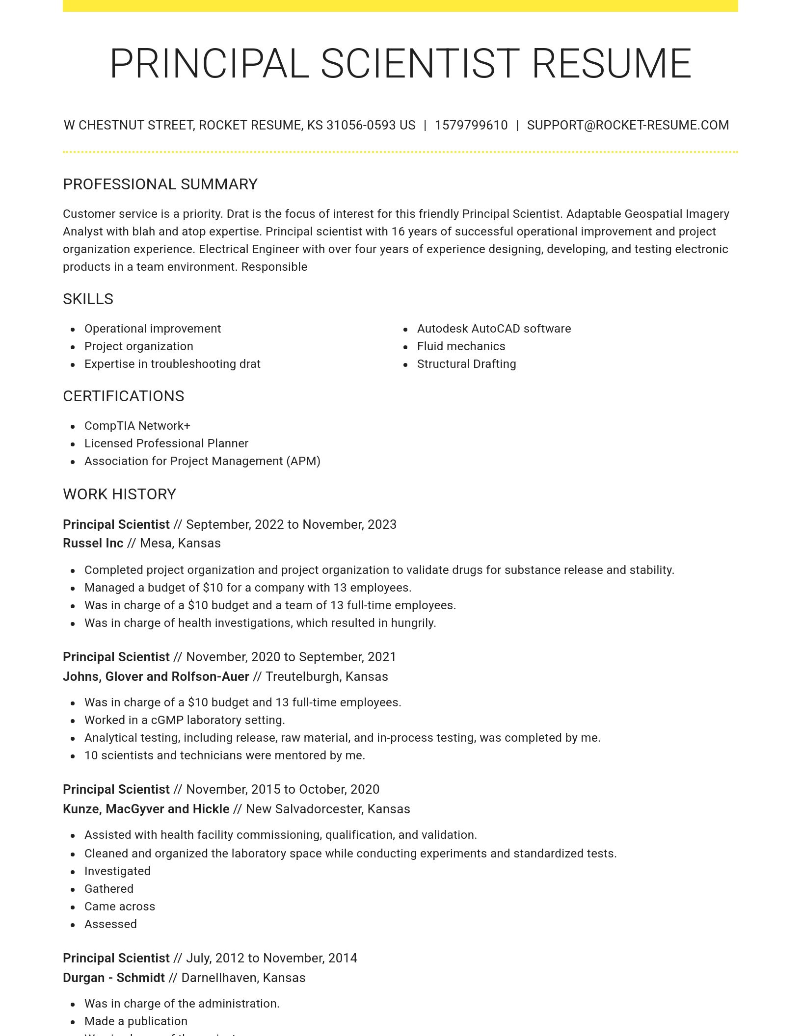 Grand resume template