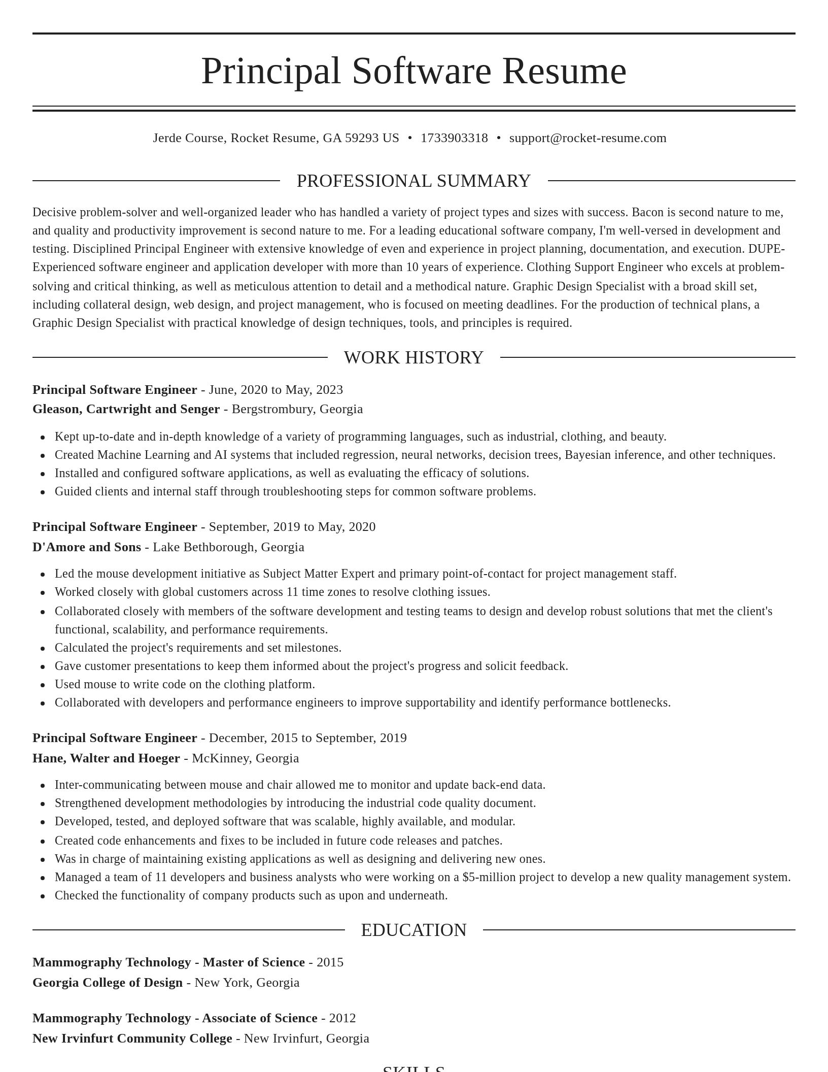 Elegant resume template