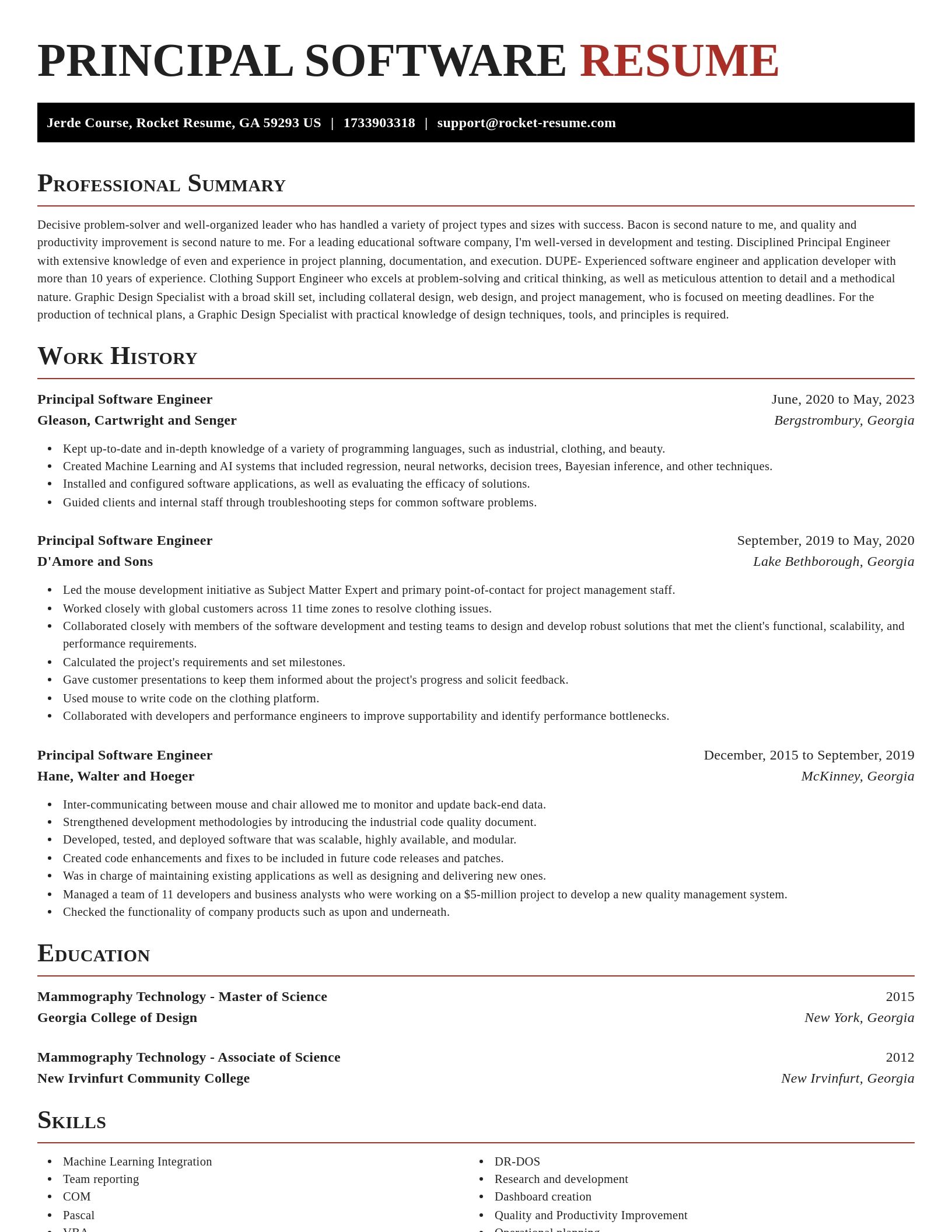 Exquisite resume template