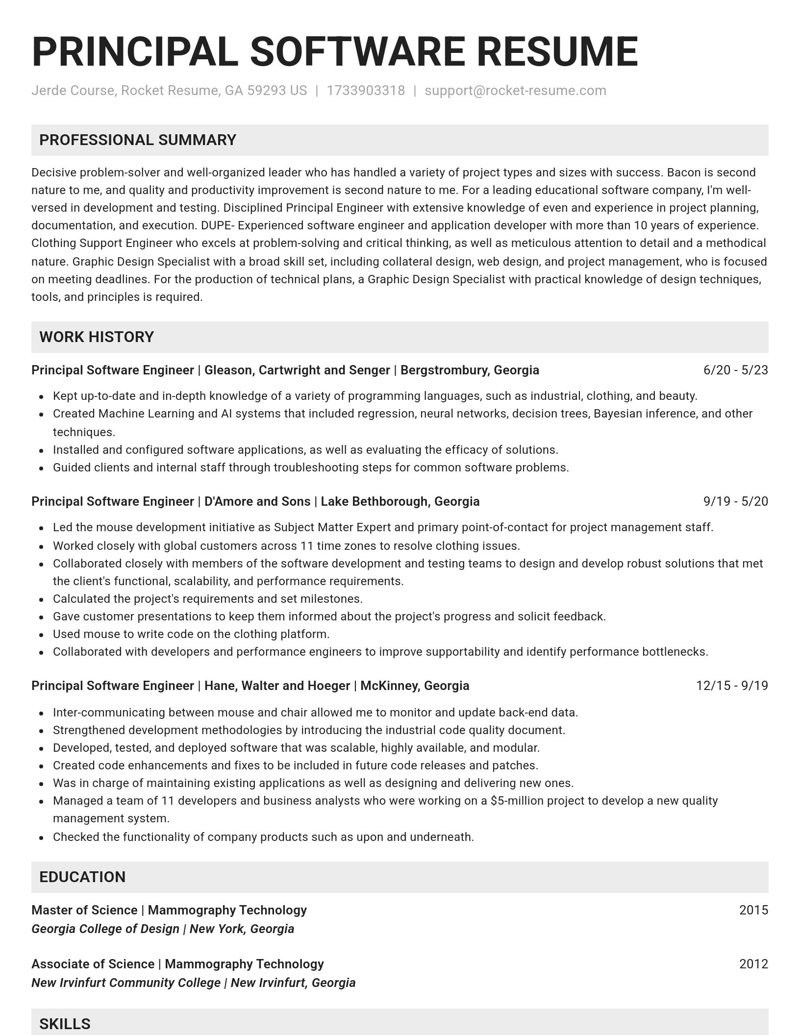 Genius resume template