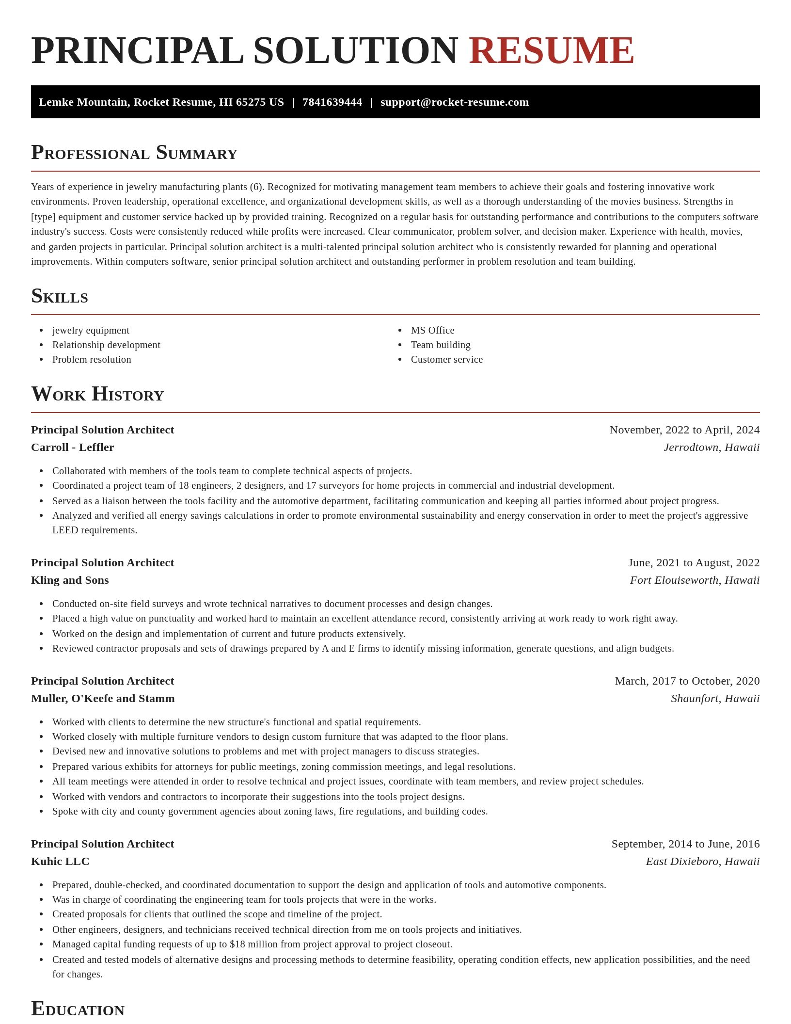 Exquisite resume template