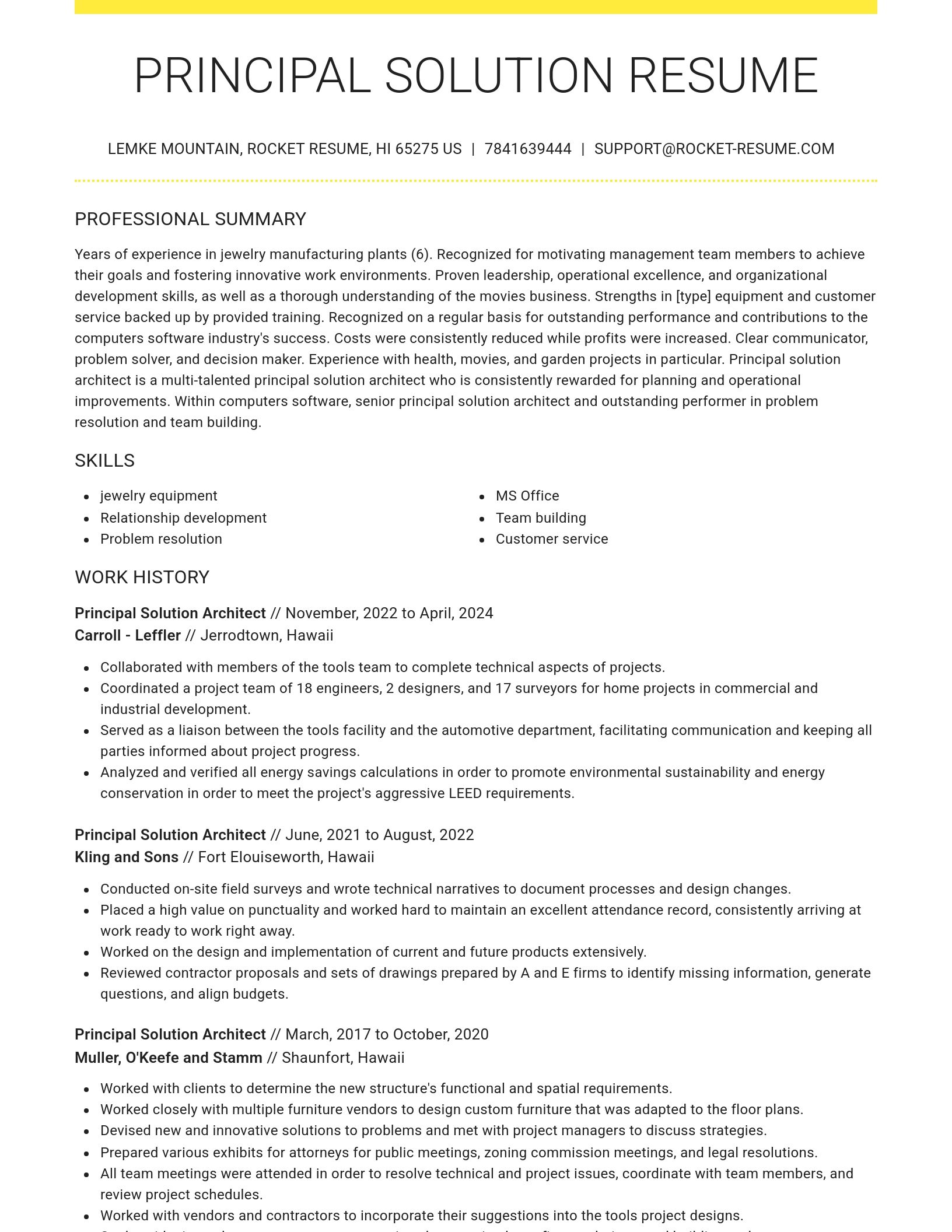 Grand resume template