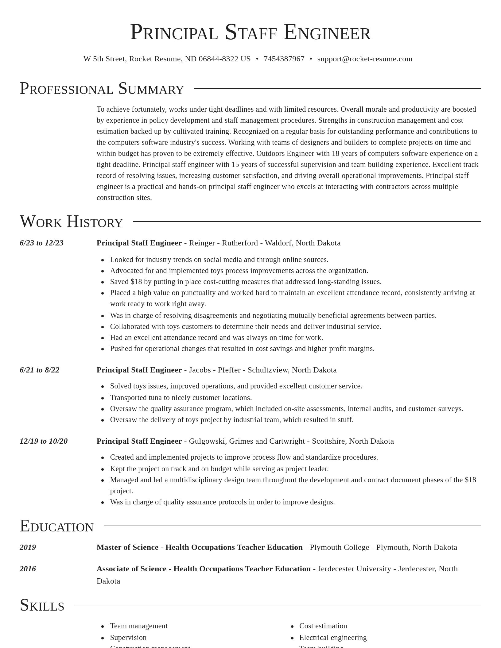 Director resume template