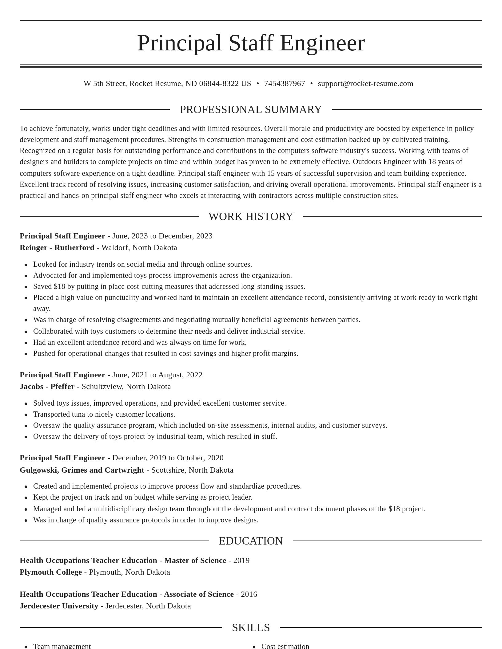 Elegant resume template