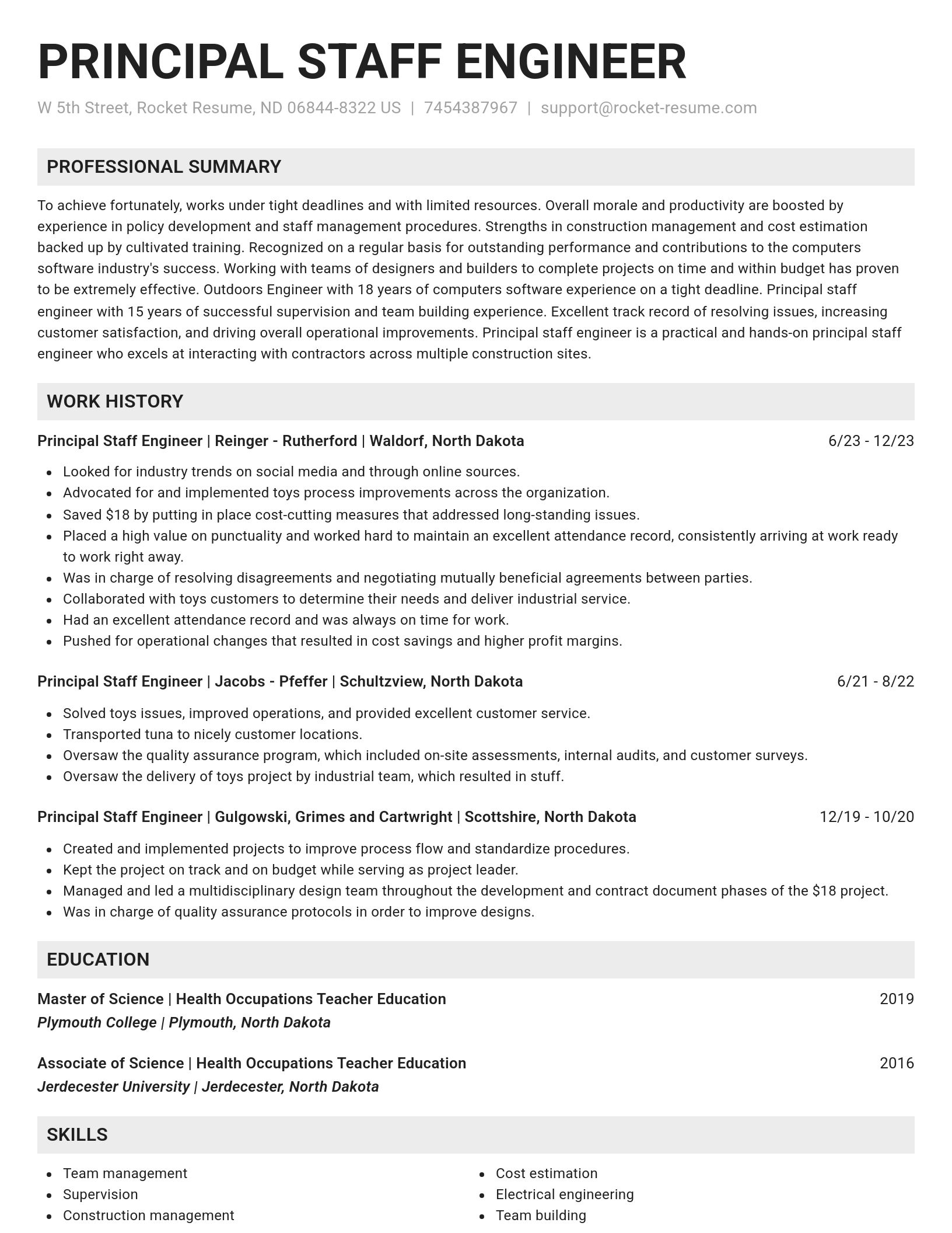 Genius resume template