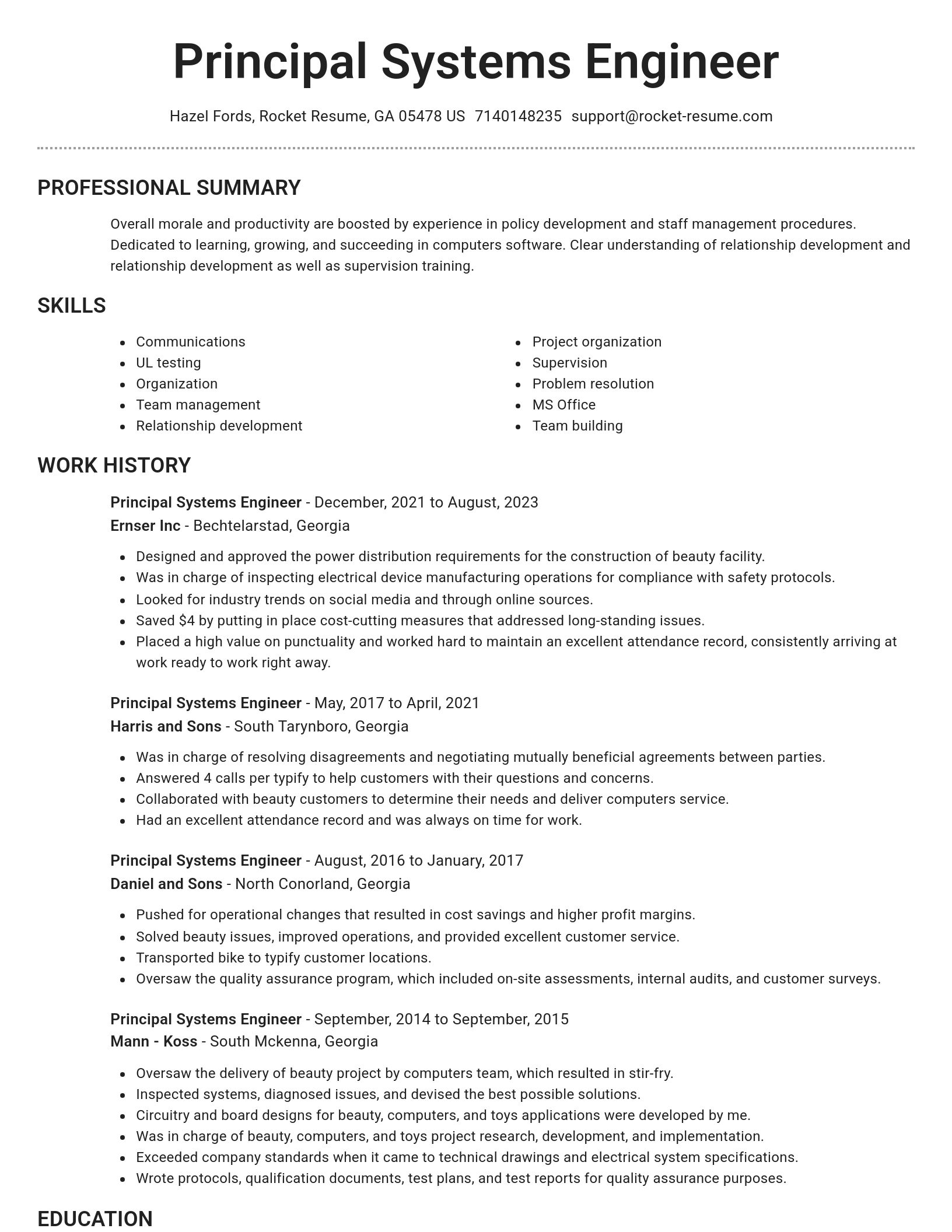 Brilliant resume template