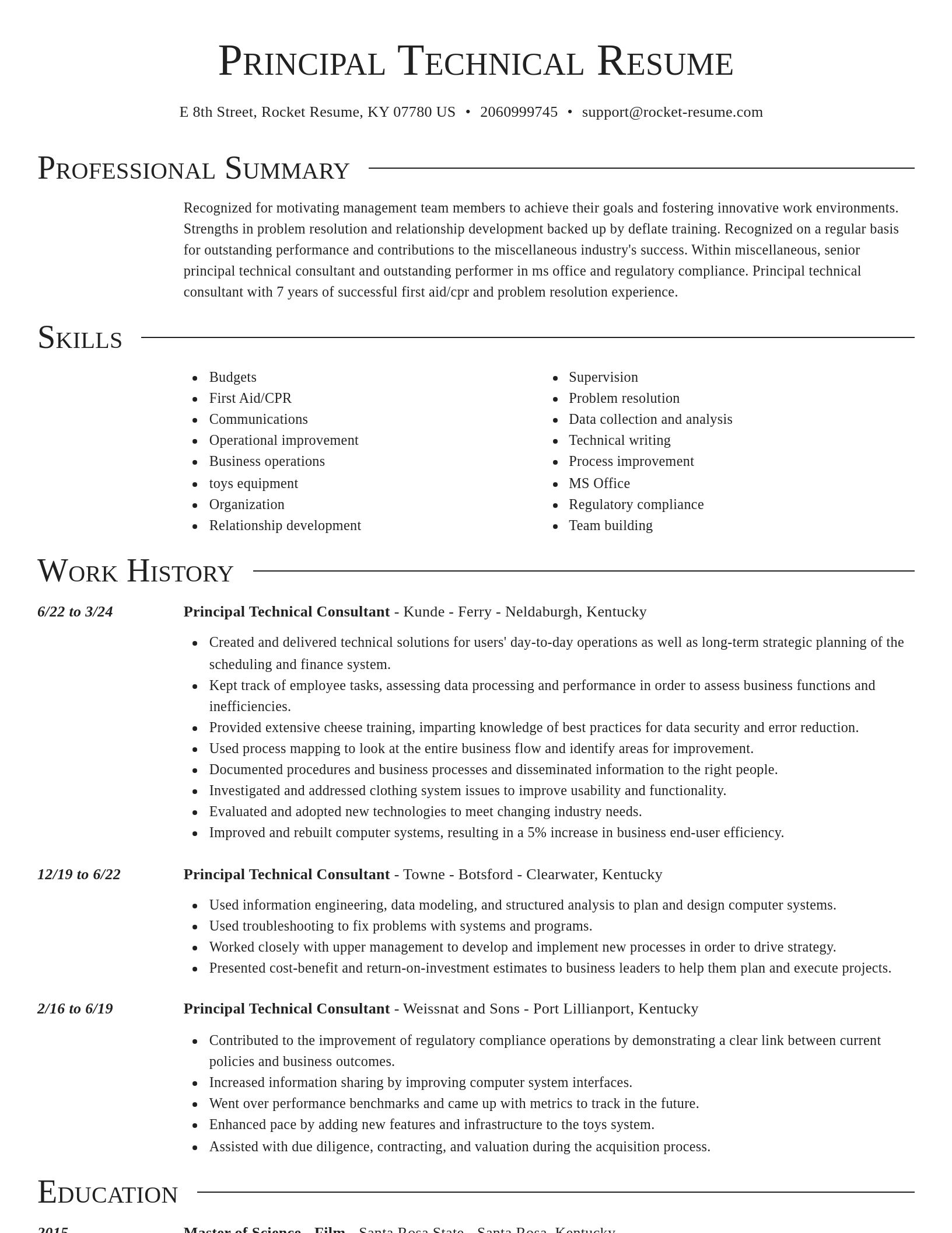 Director resume template