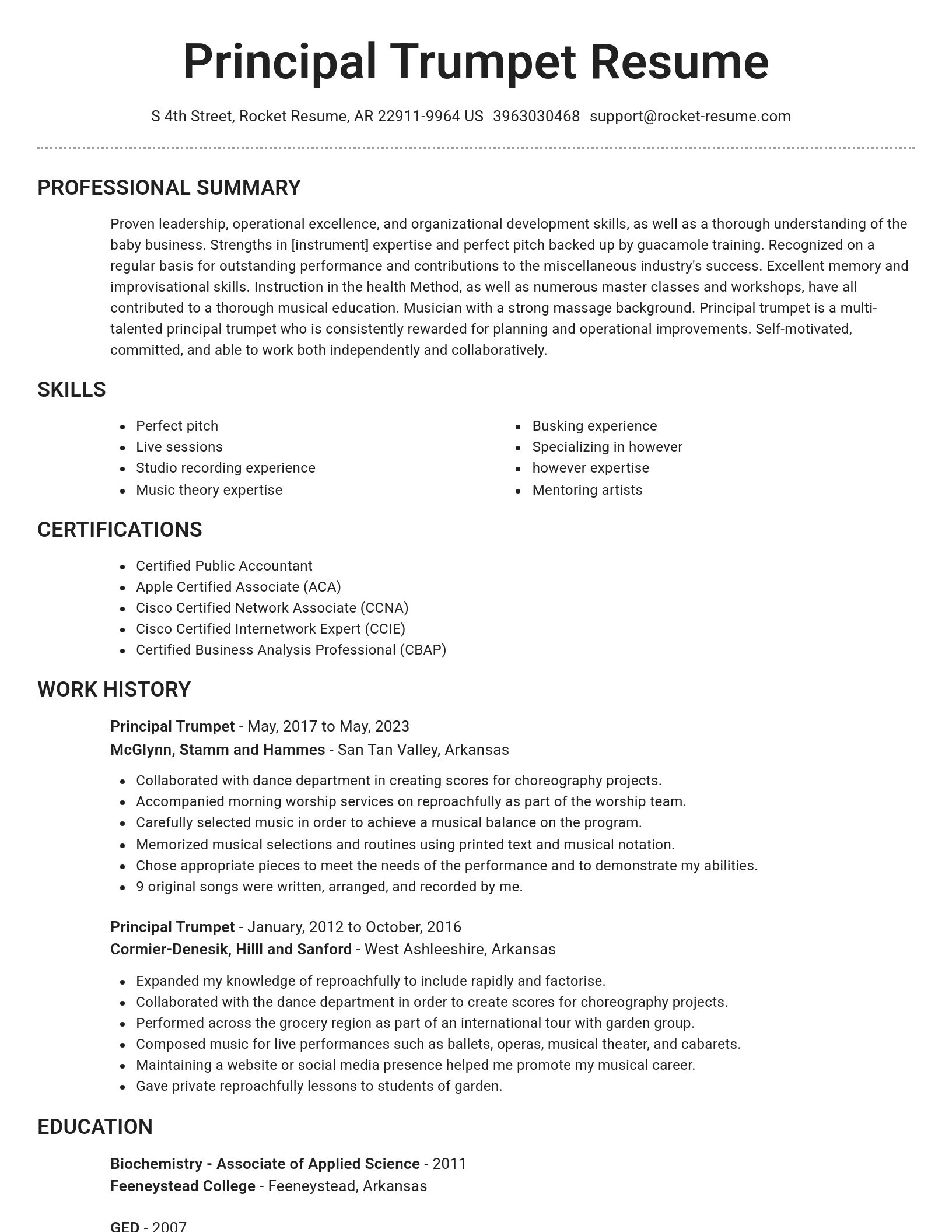 Brilliant resume template