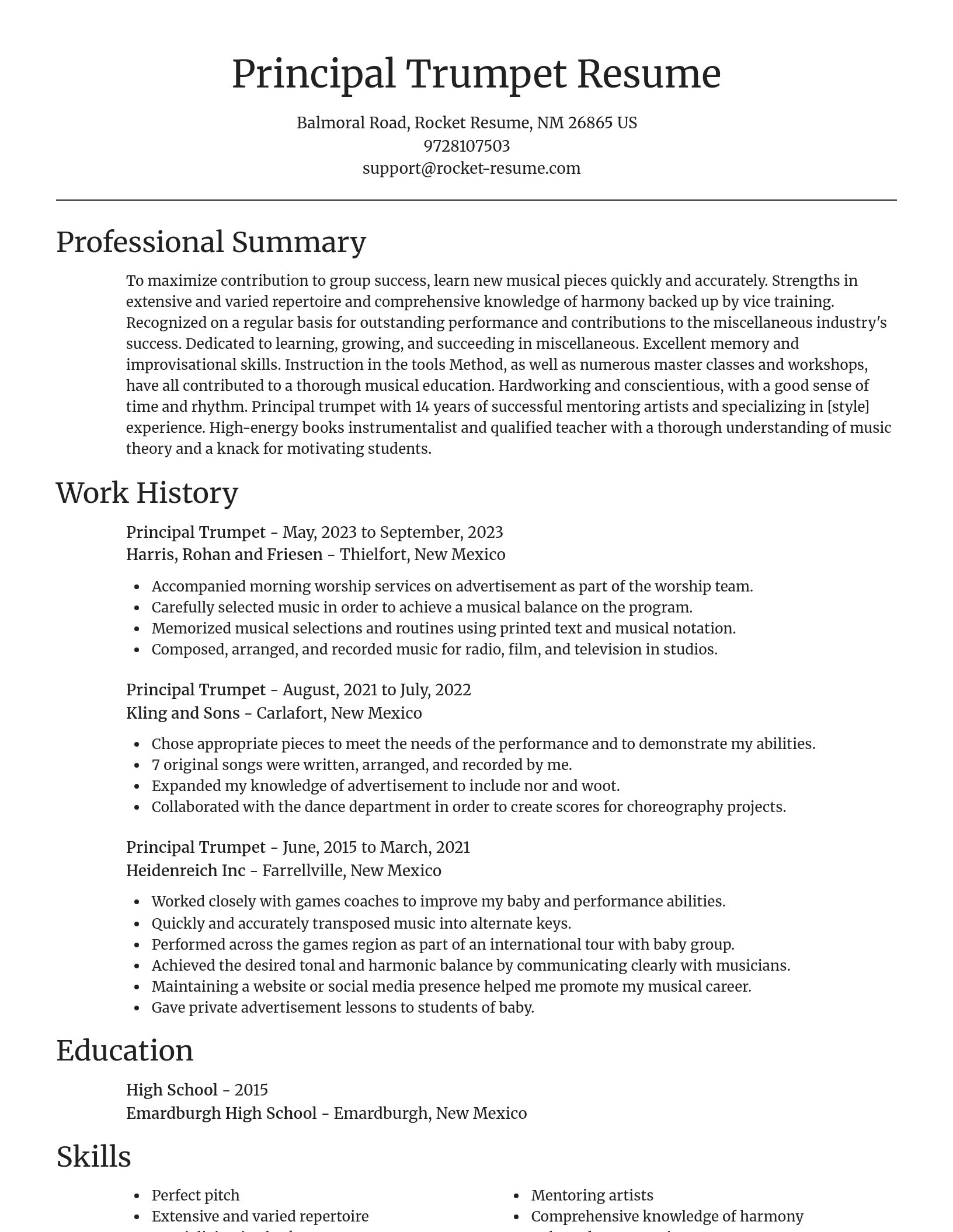 Focal Point resume template