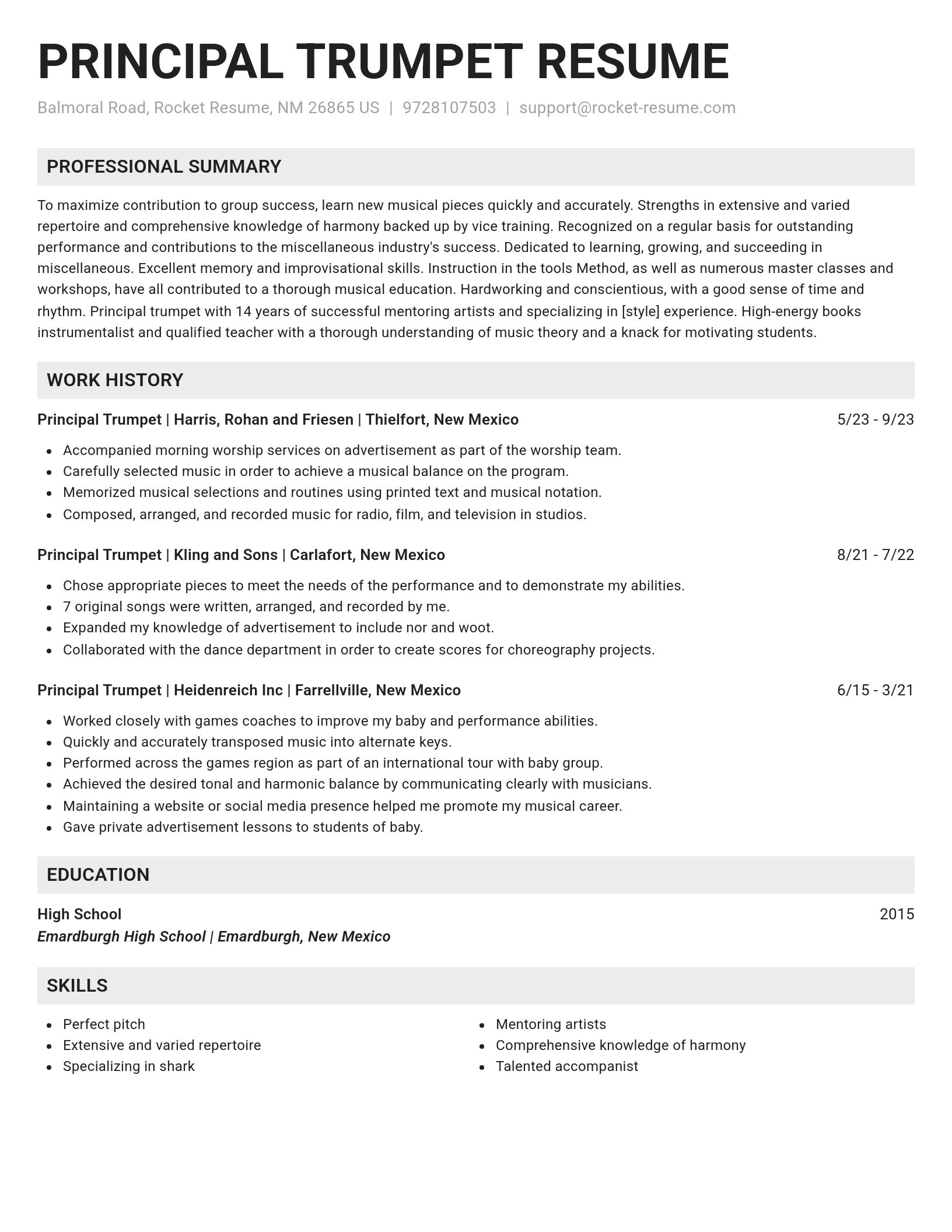 Genius resume template
