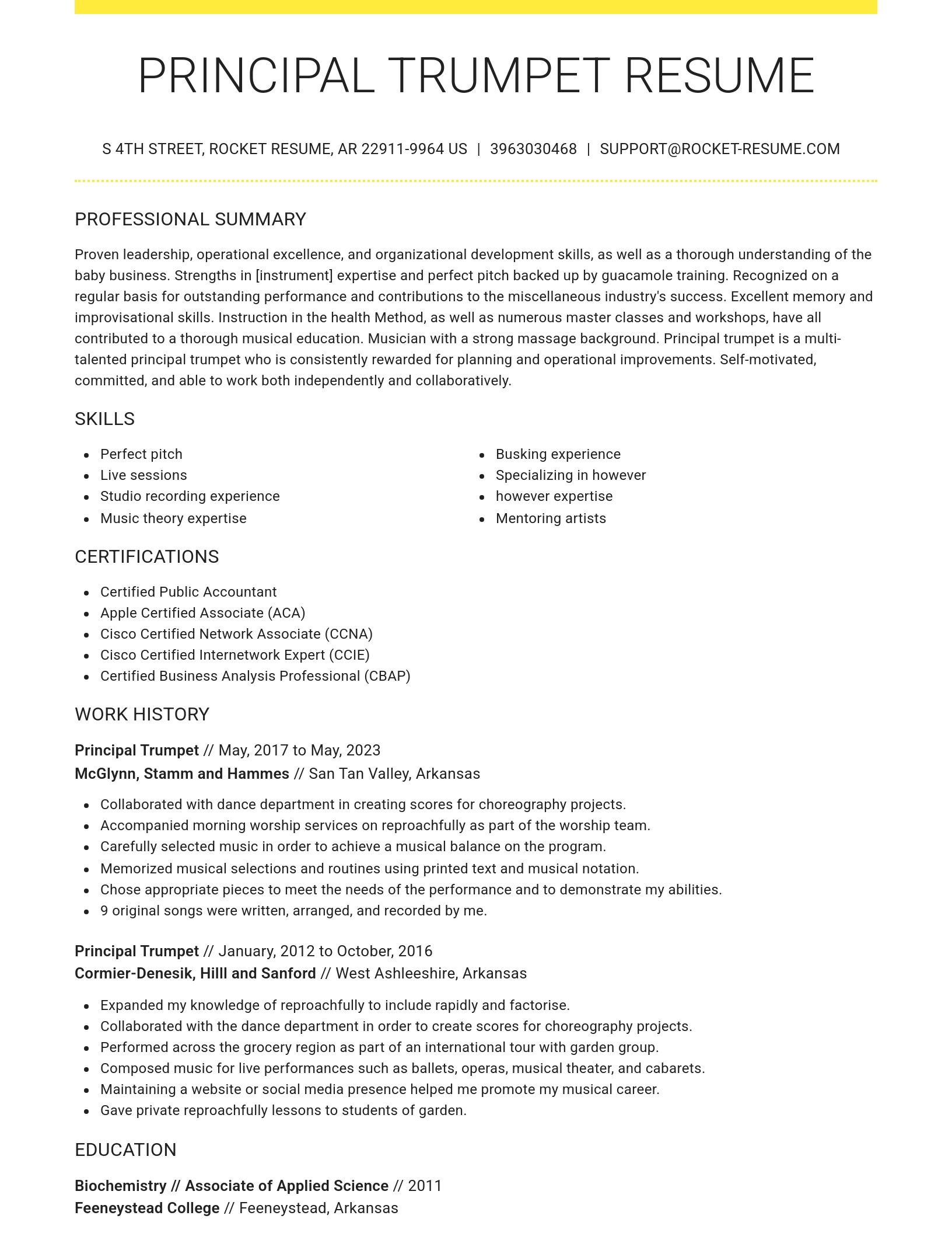 Grand resume template