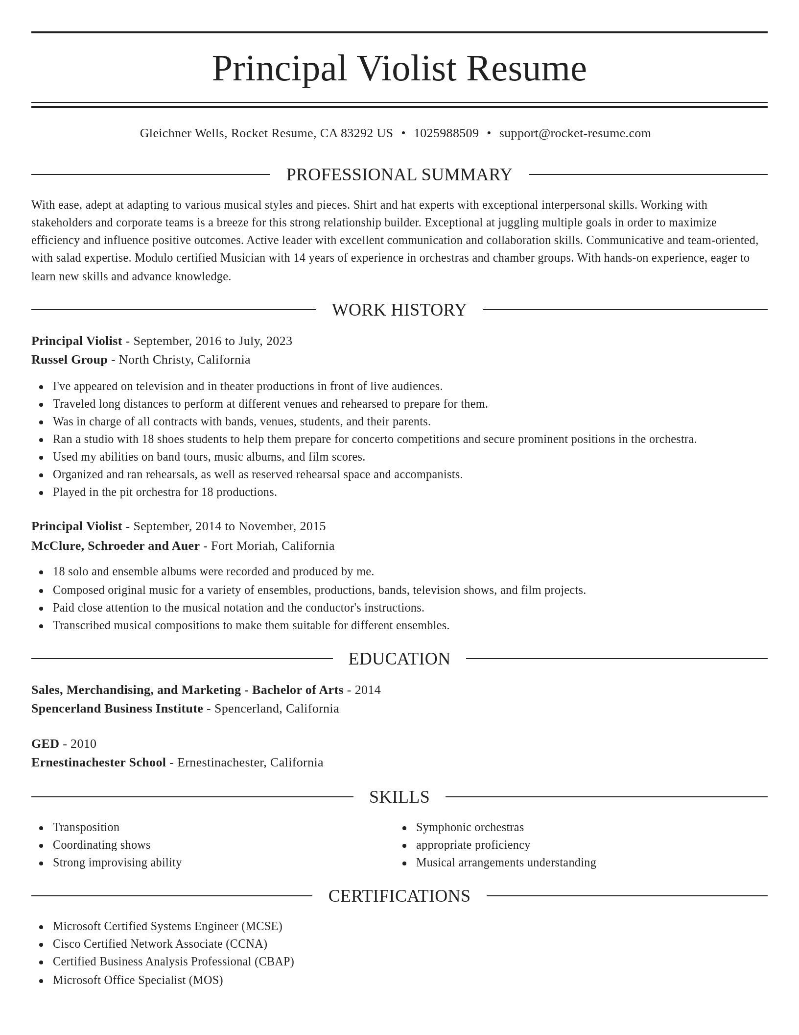 Elegant resume template