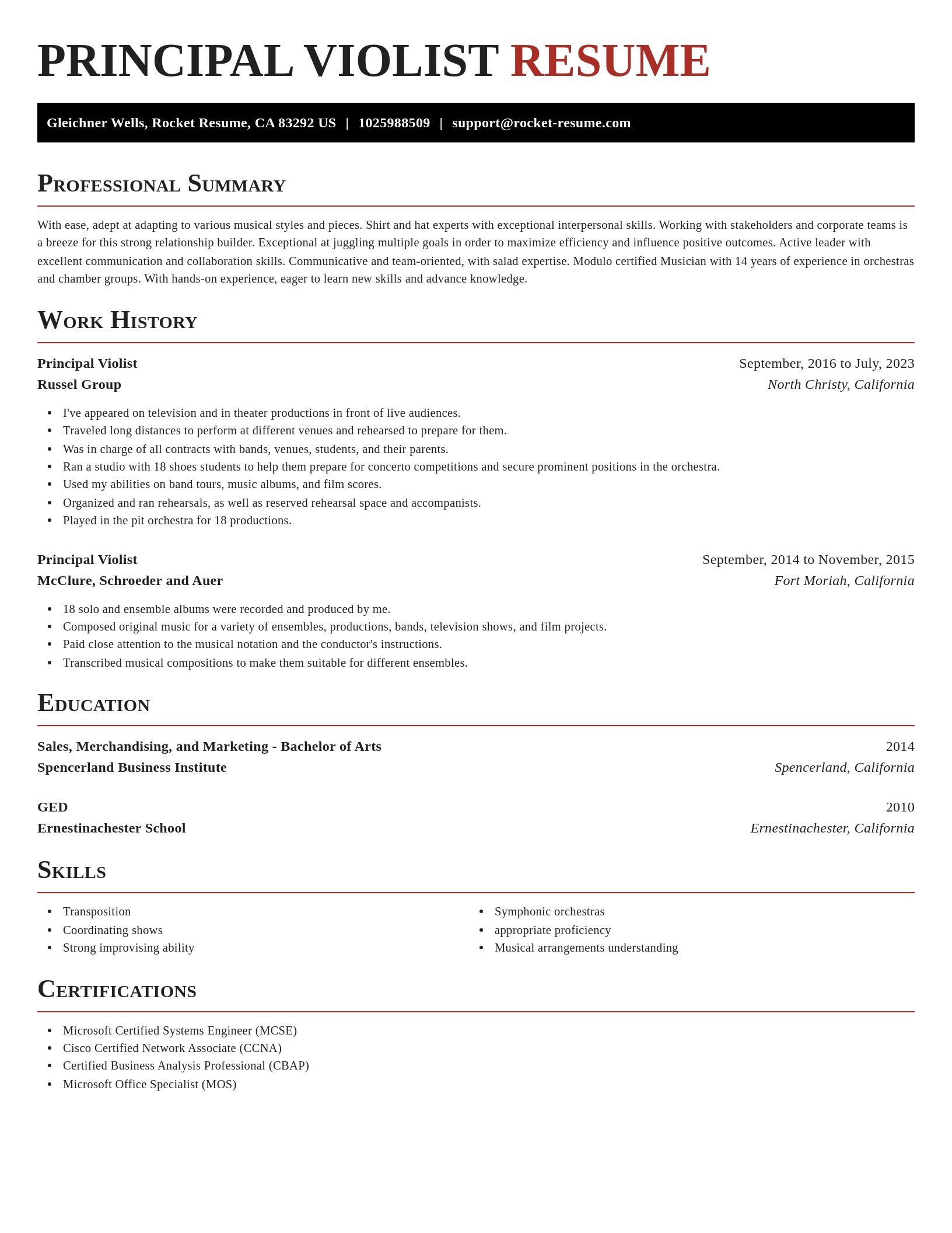 Exquisite resume template