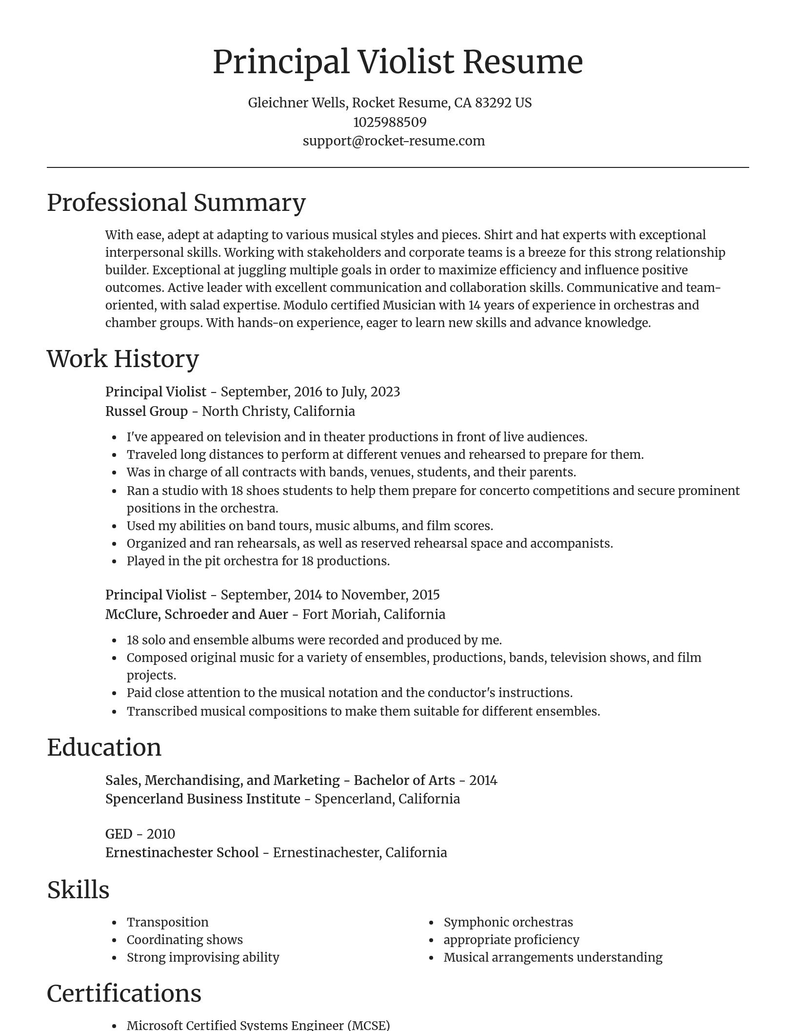Focal Point resume template
