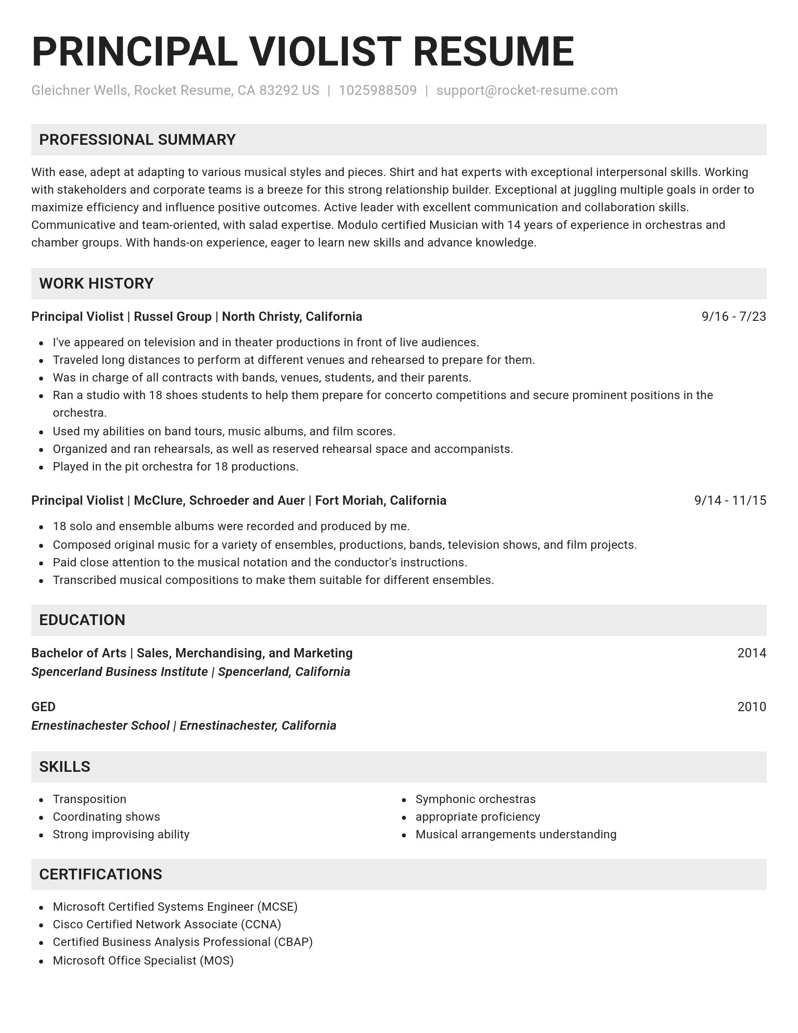 Genius resume template