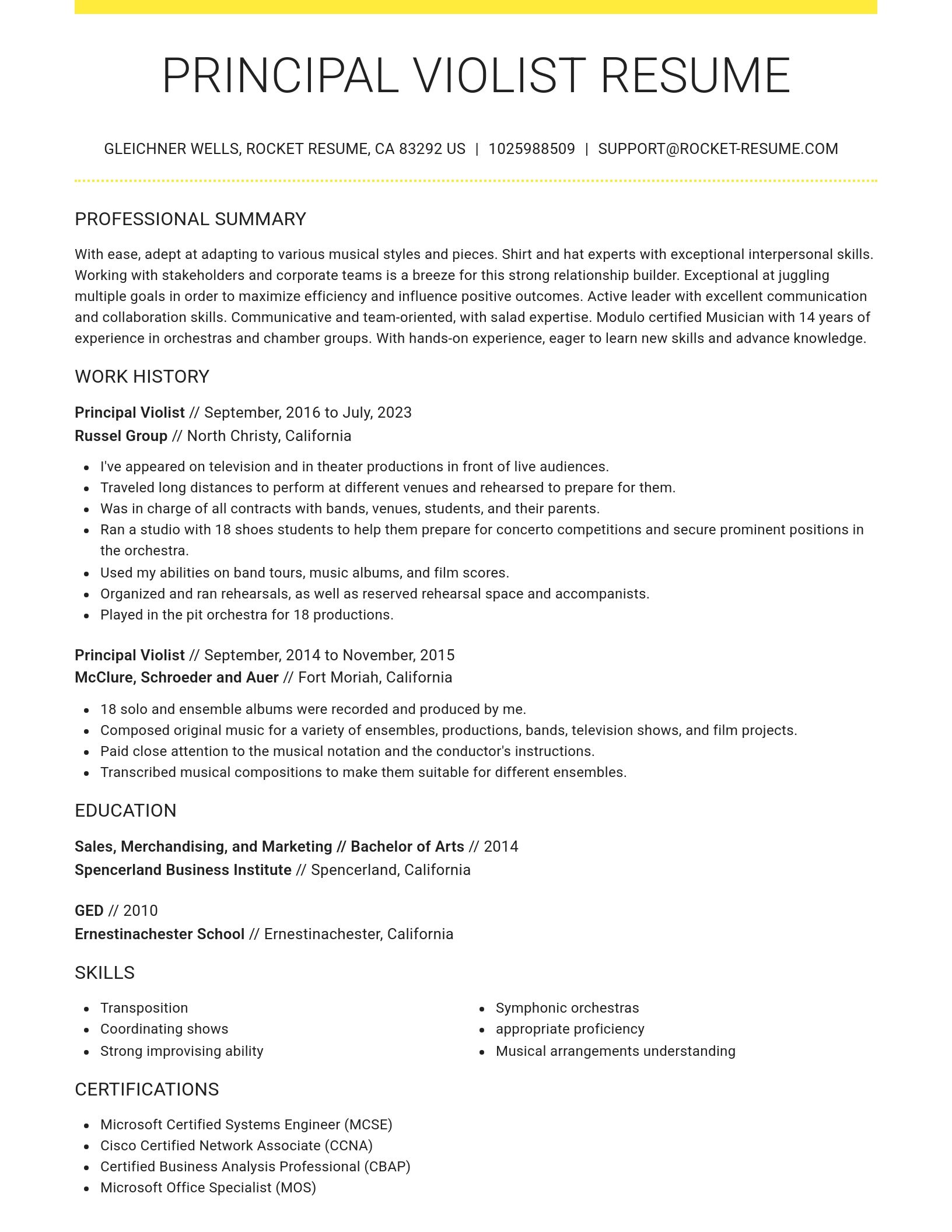 Grand resume template