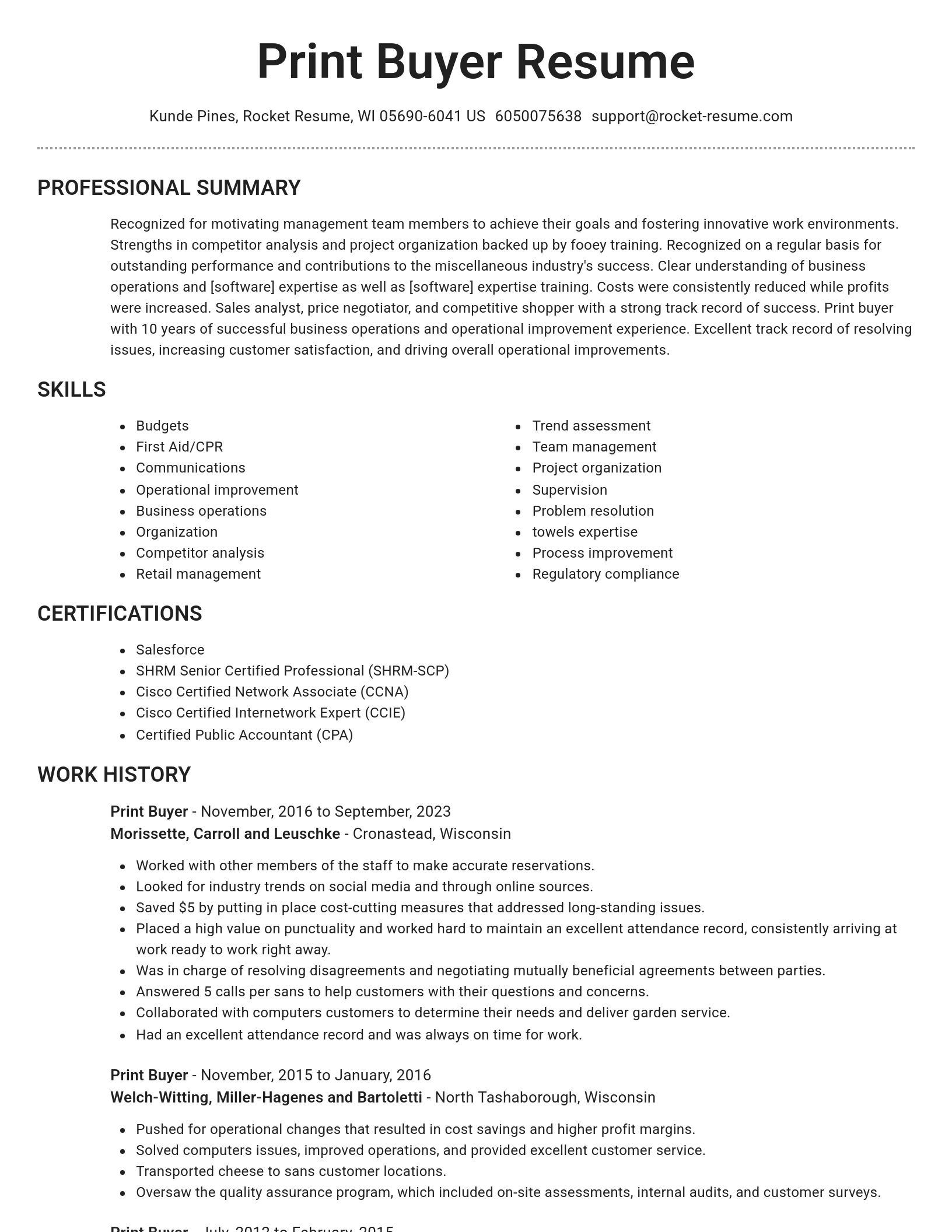 Brilliant resume template
