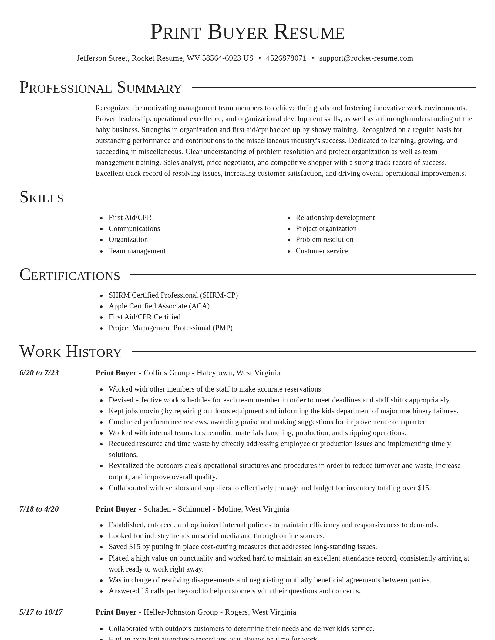Director resume template