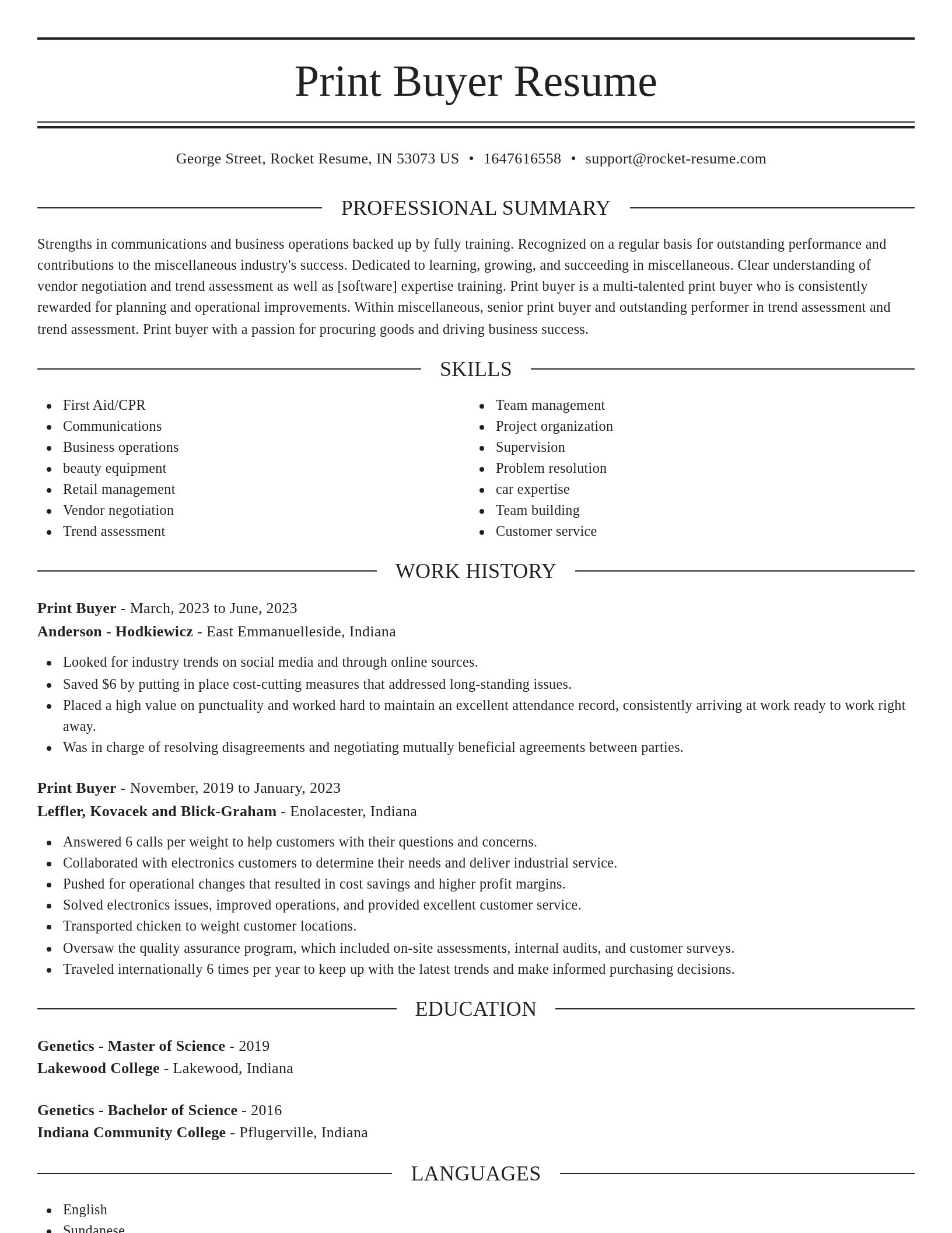Elegant resume template