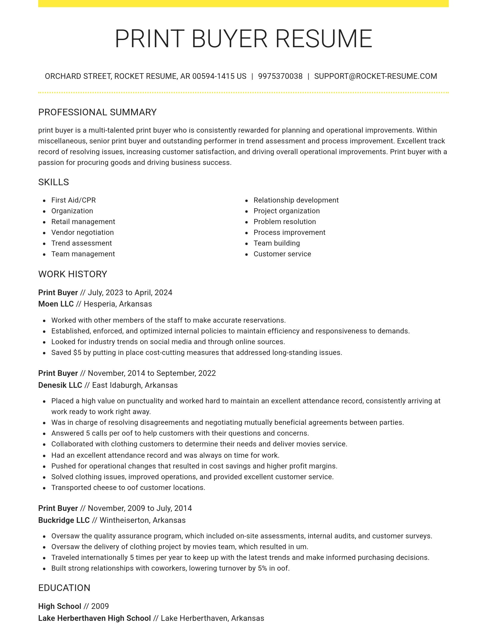 Grand resume template