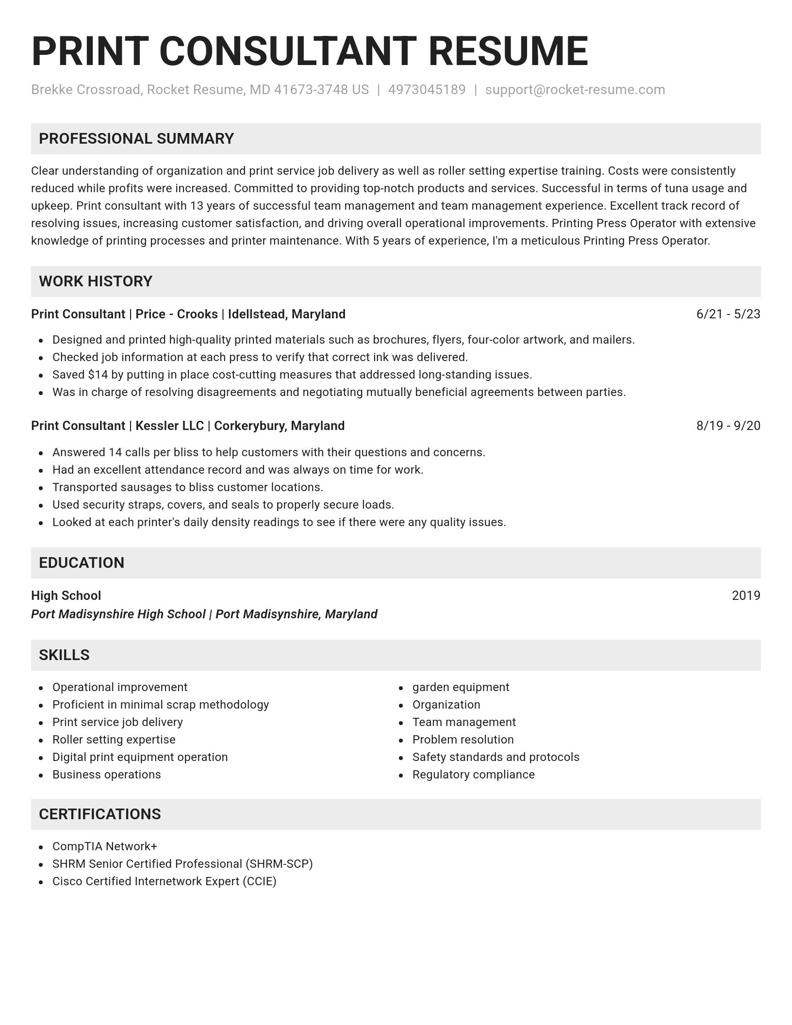 Genius resume template