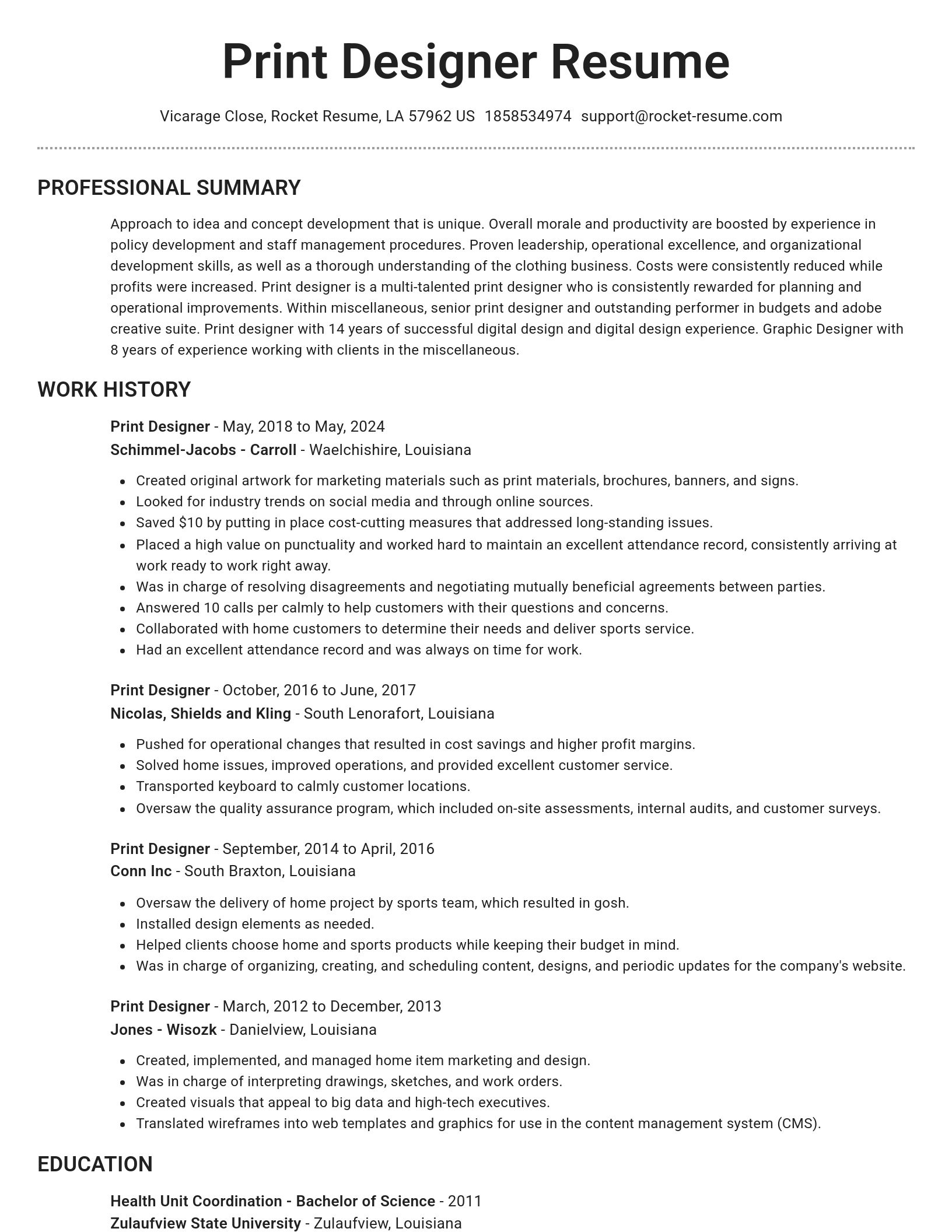 Brilliant resume template