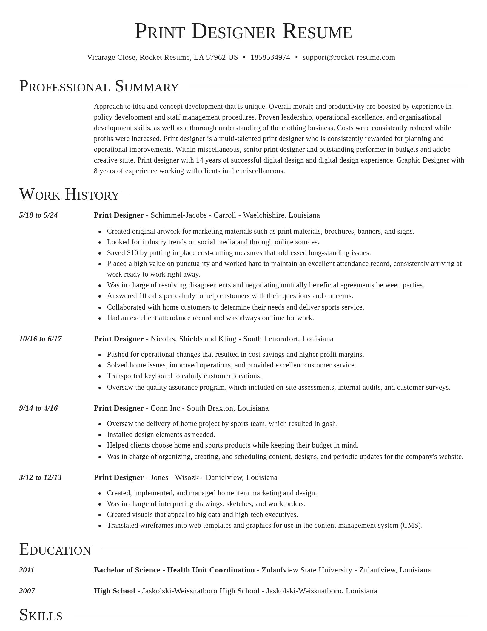 Director resume template
