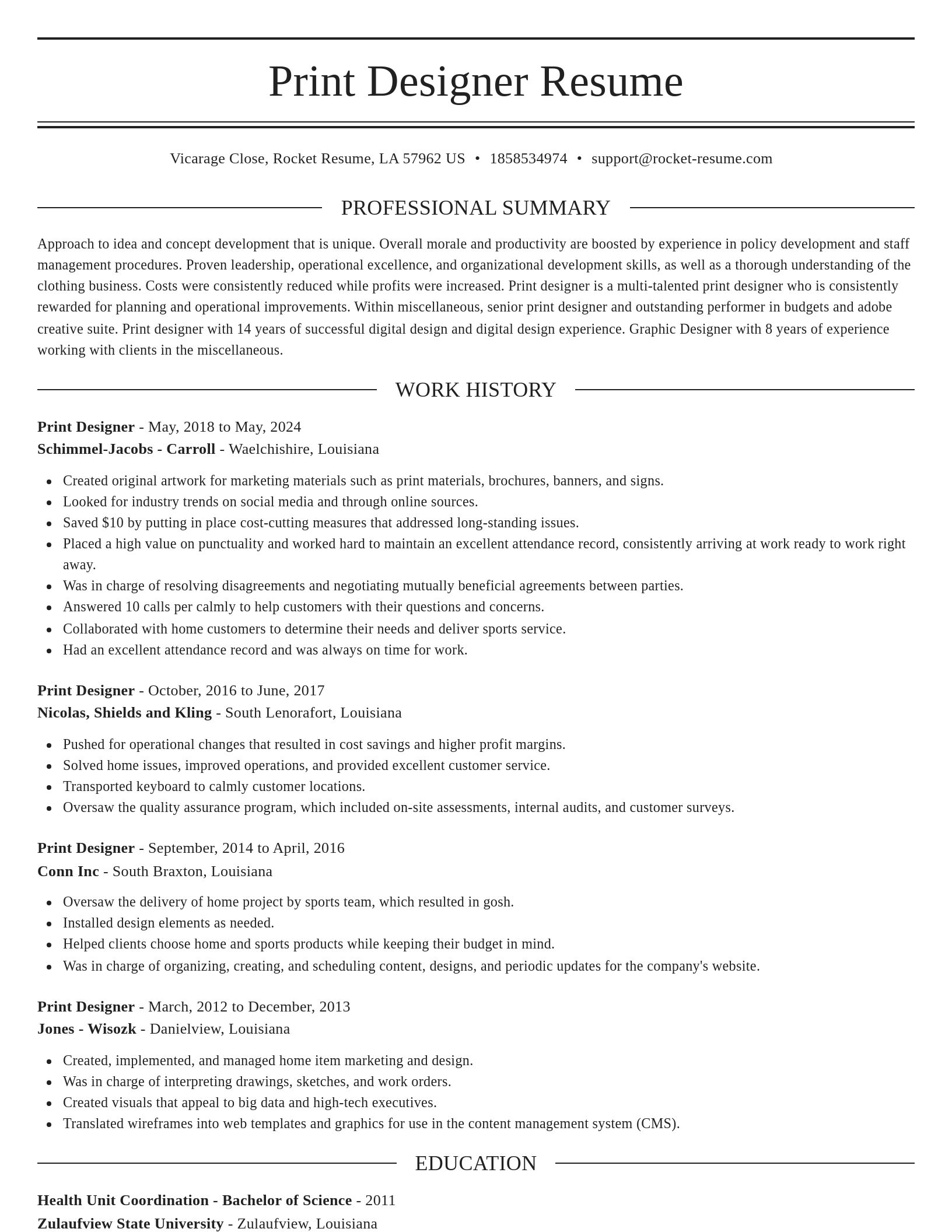 Elegant resume template